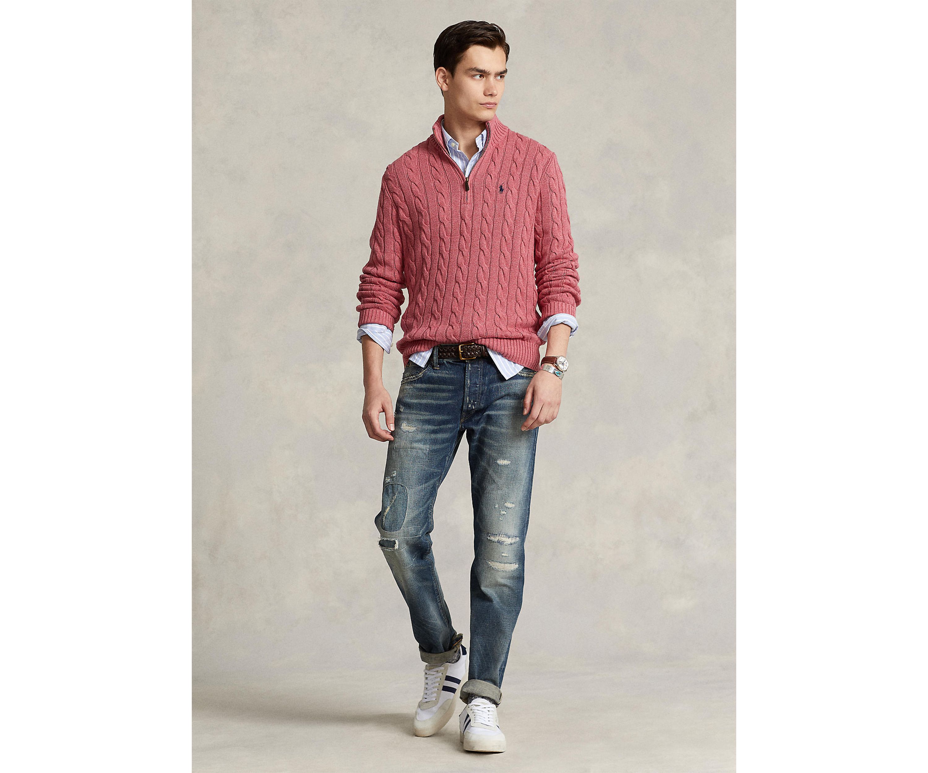 Cable Knit Cotton Sweater