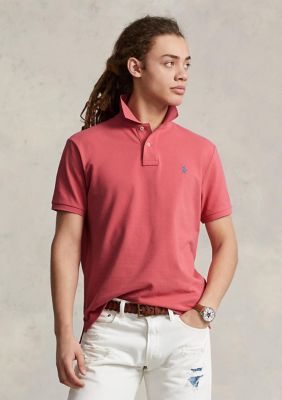 POLO RALPH LAUREN CLASSIC FIT MESH POLO SHIRT, Pink Men's Polo Shirt