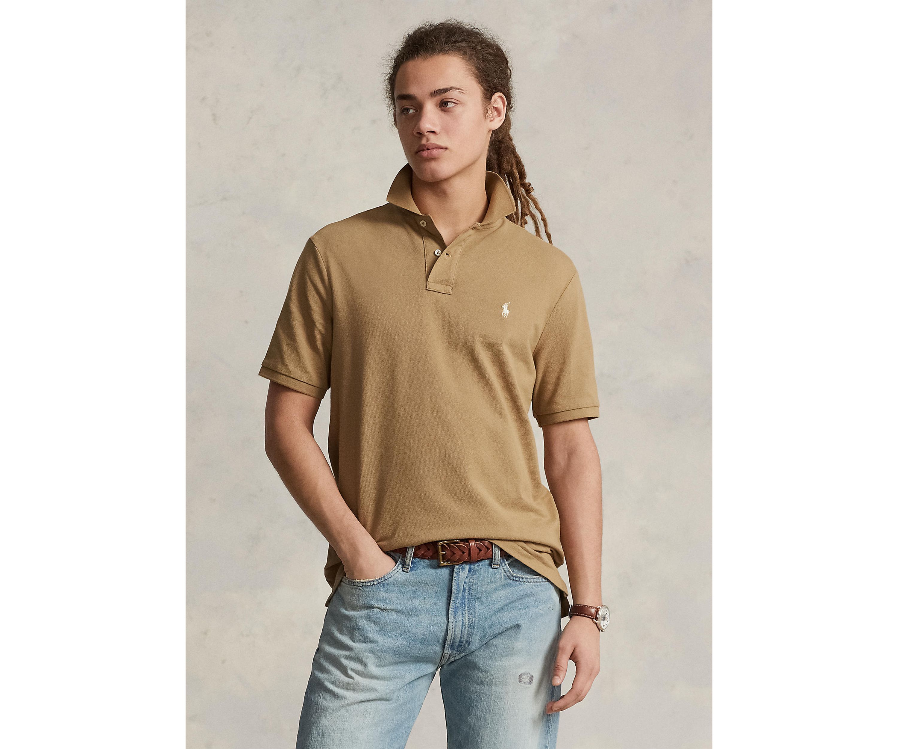 Custom Slim Fit Mesh Polo Shirt