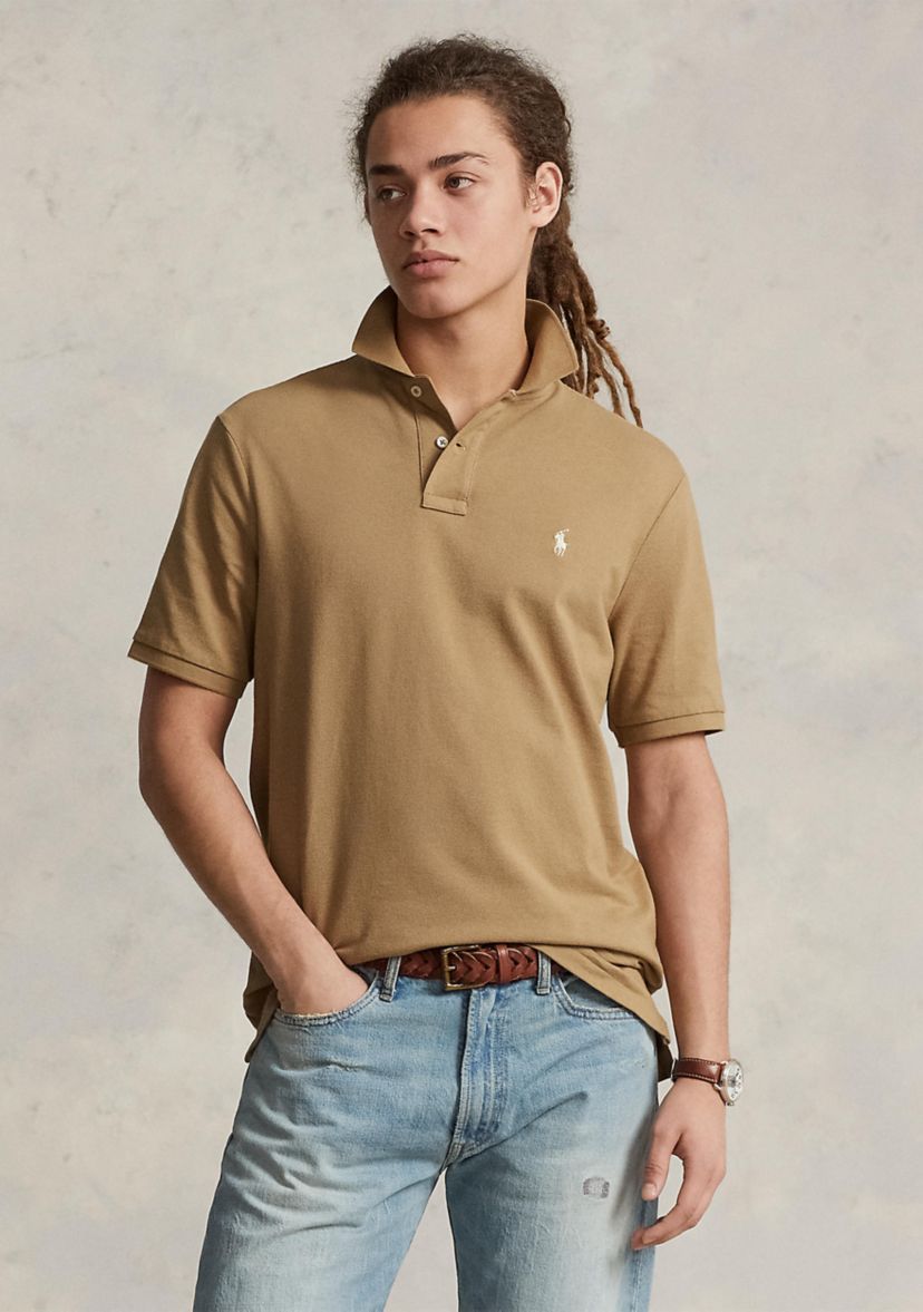 Custom Slim Fit Mesh Polo Shirt