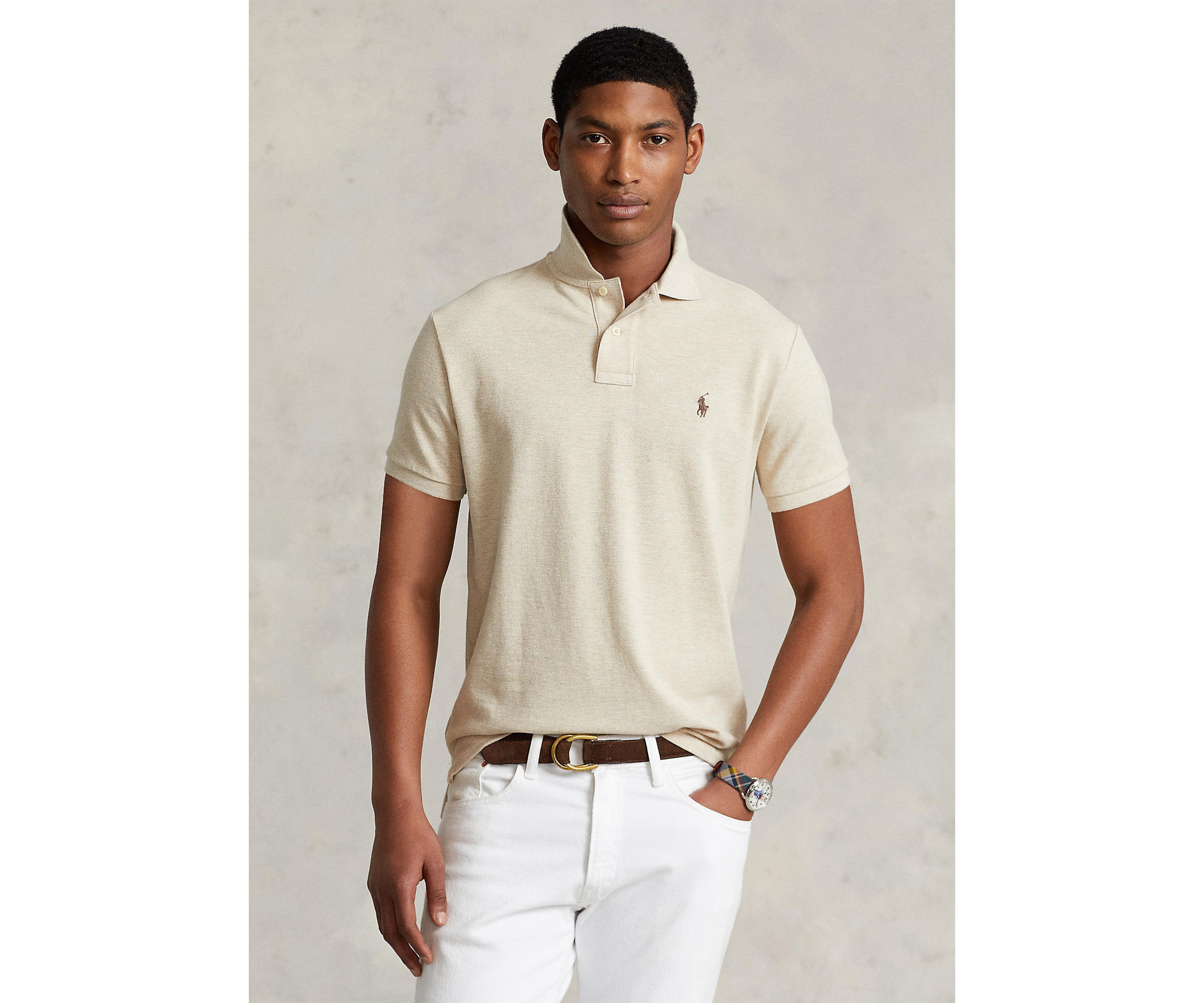 Custom Slim Fit Mesh Polo