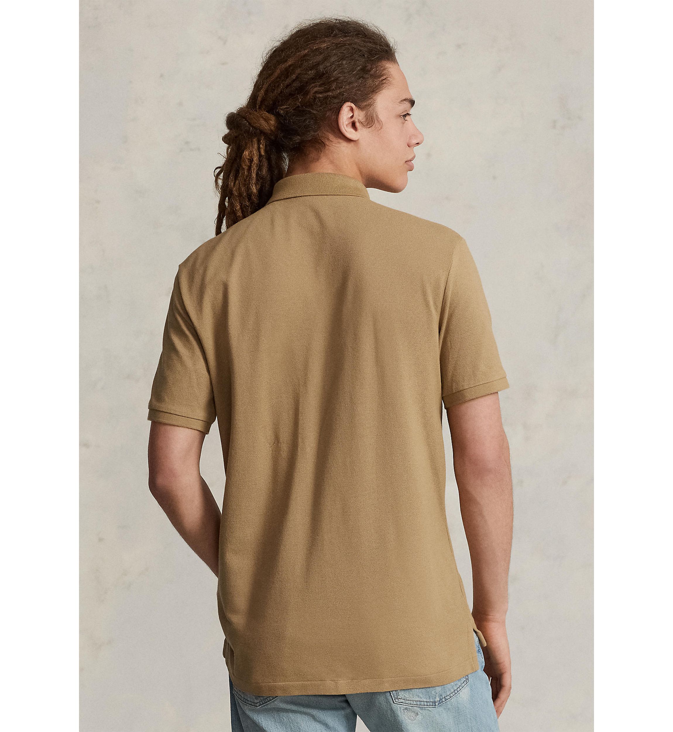 Custom Slim Fit Mesh Polo Shirt