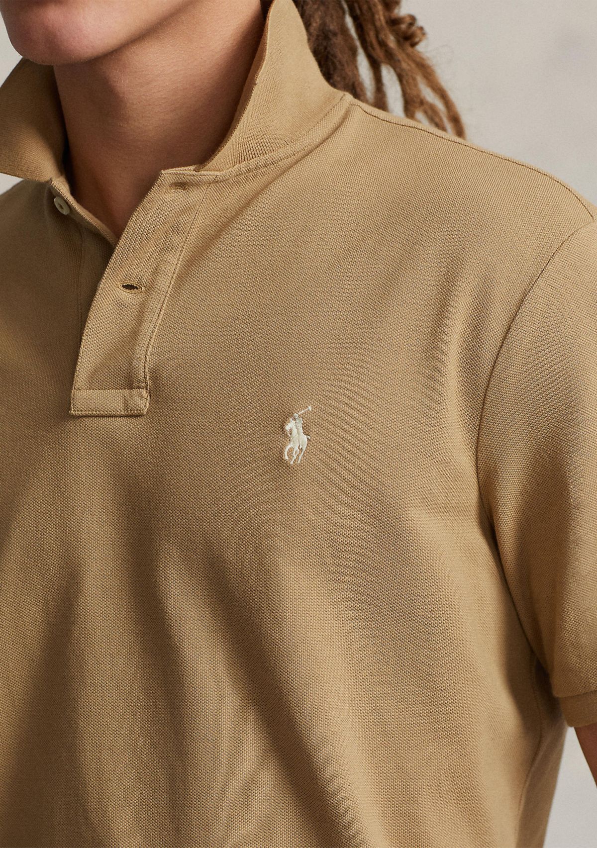 Custom Slim Fit Mesh Polo Shirt