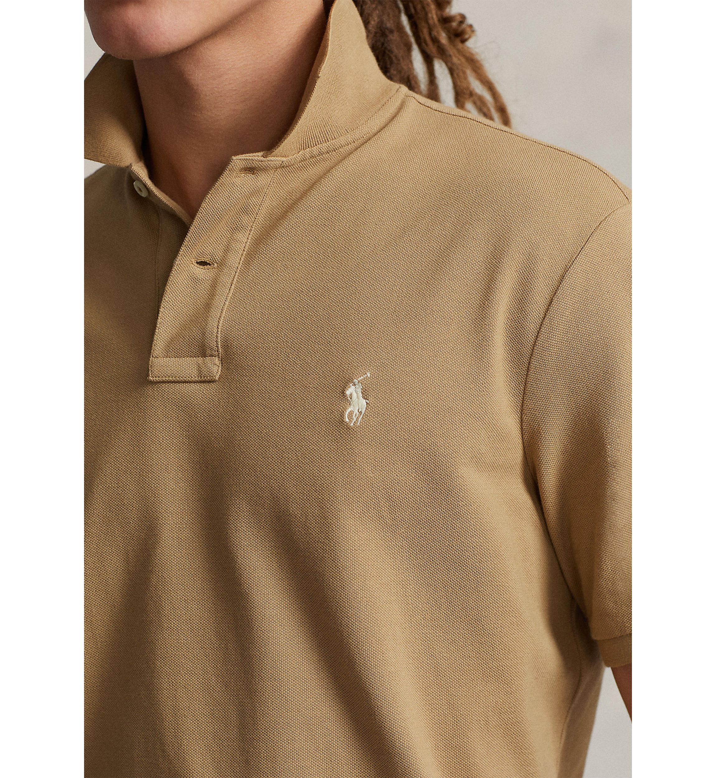 Custom Slim Fit Mesh Polo Shirt