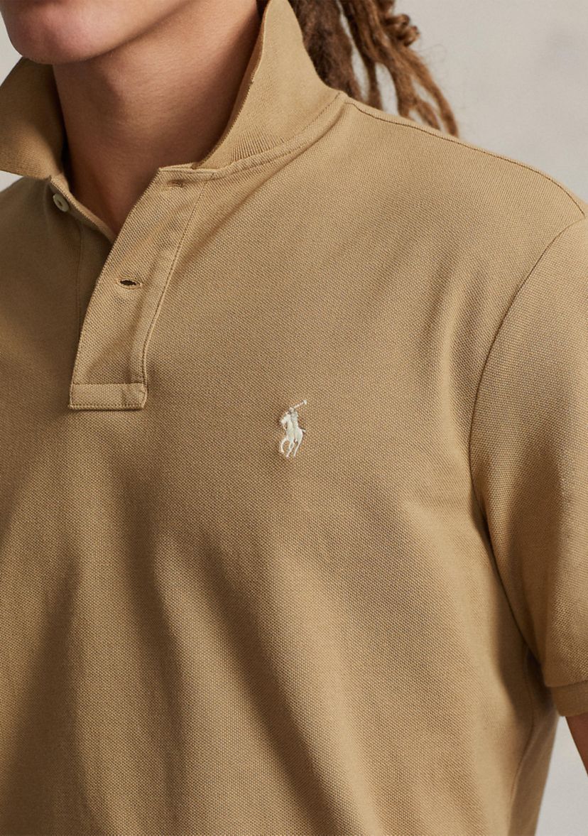 Custom Slim Fit Mesh Polo Shirt