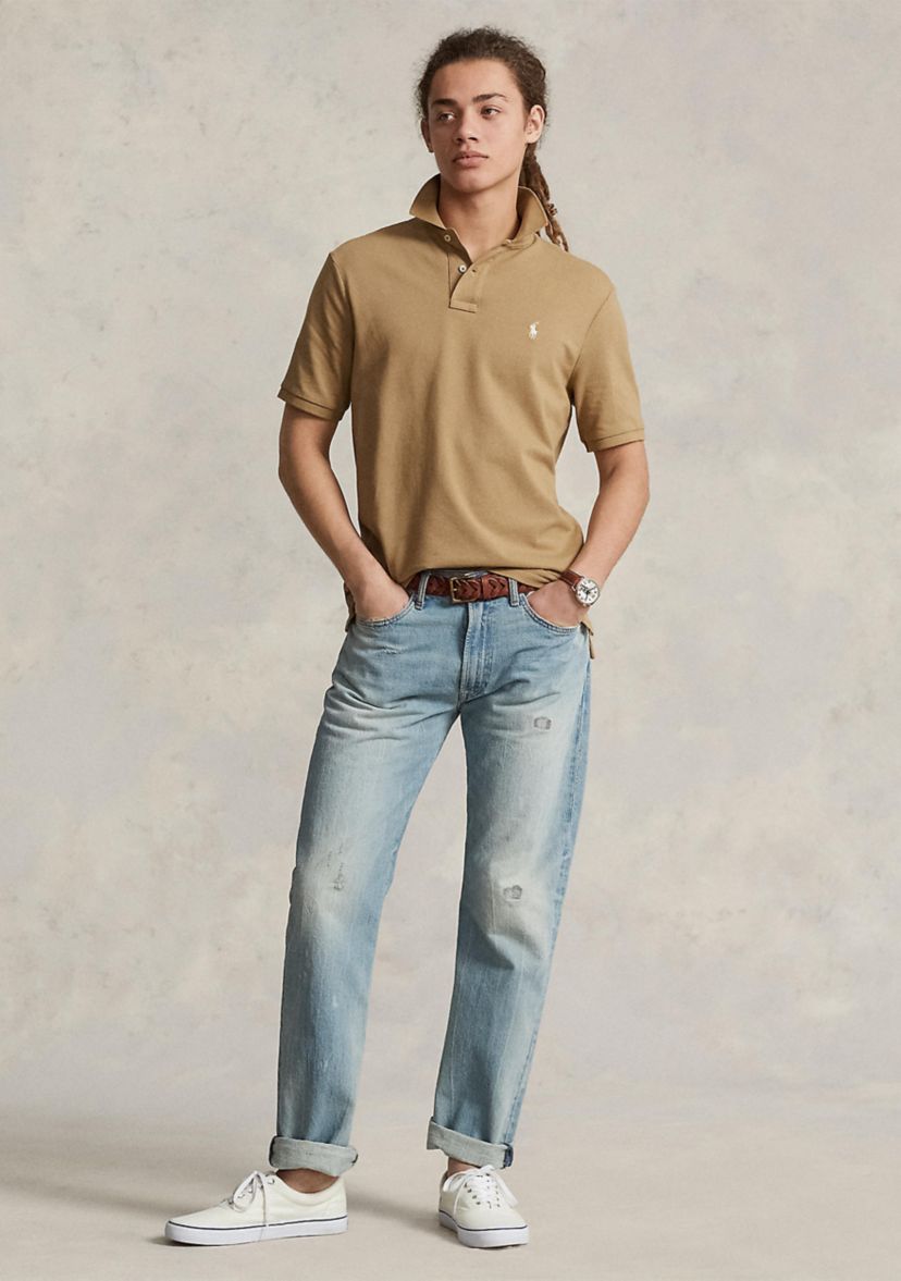Custom Slim Fit Mesh Polo Shirt
