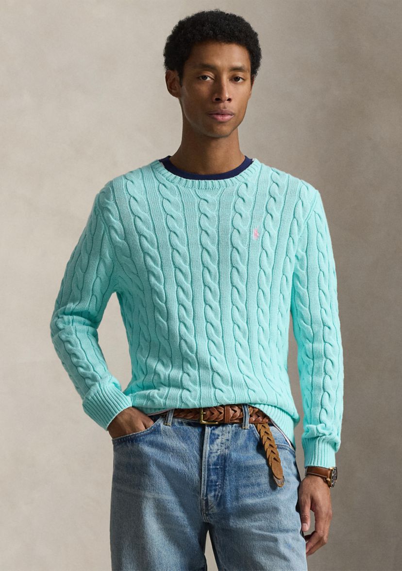 Polo Ralph Lauren Cotton Cable Knit Driver Long Sleeve Sweater | Belk
