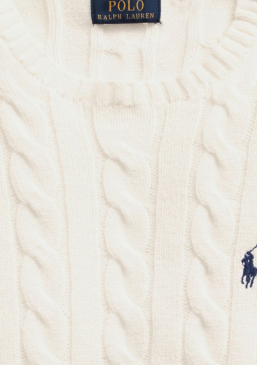 Cotton Cable Knit Driver Long Sleeve Sweater