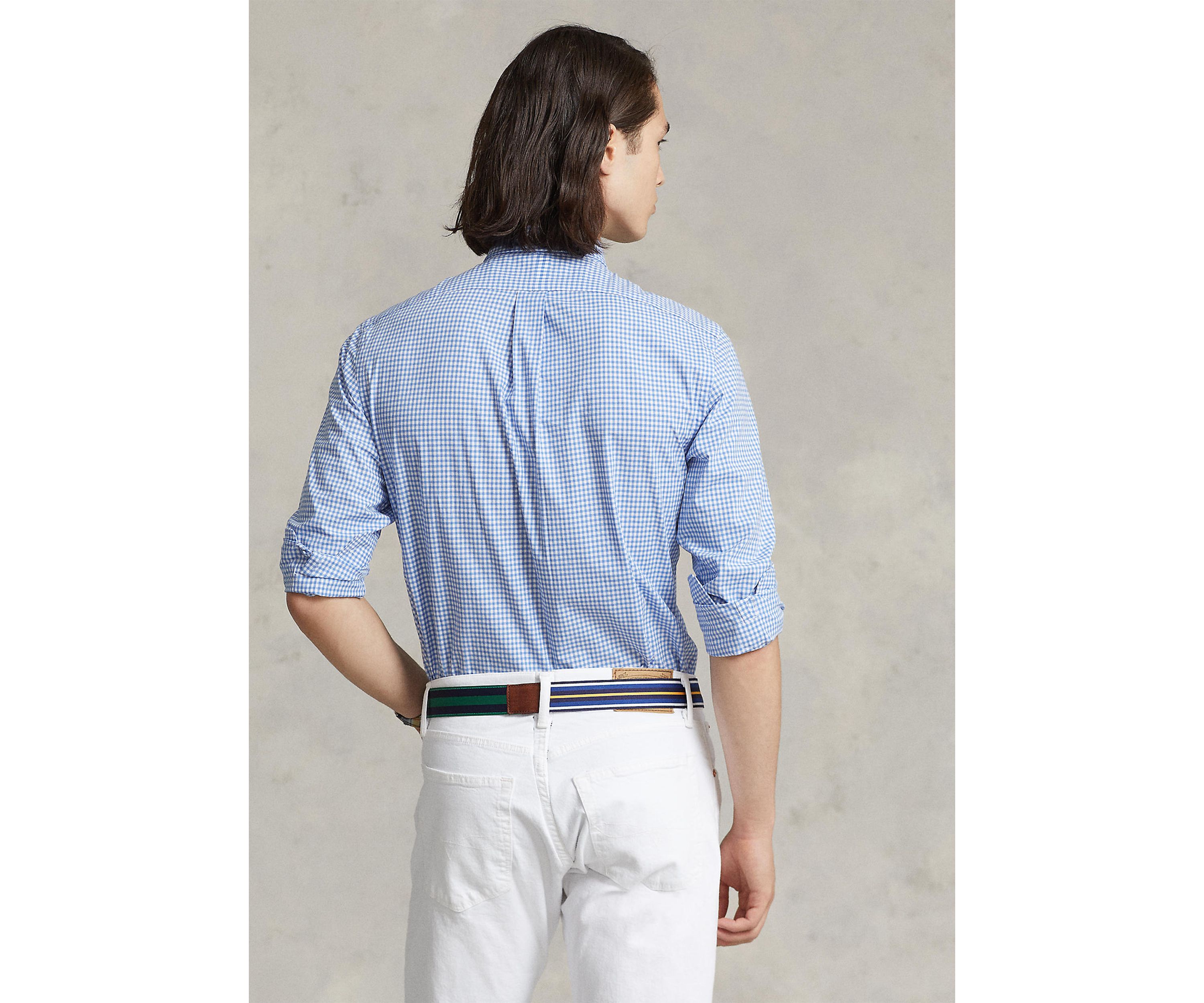 Slim Fit Checked Poplin Shirt	