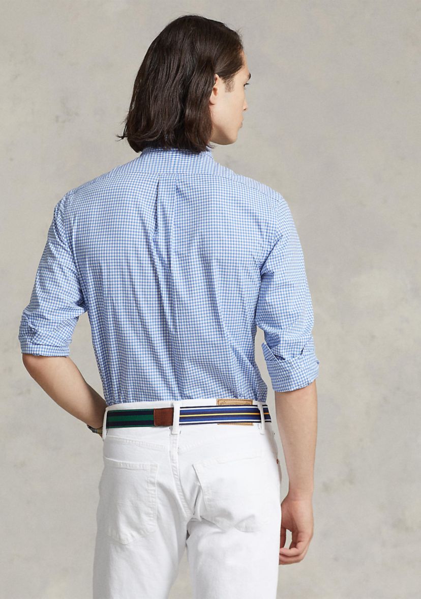 Slim Fit Checked Poplin Shirt	