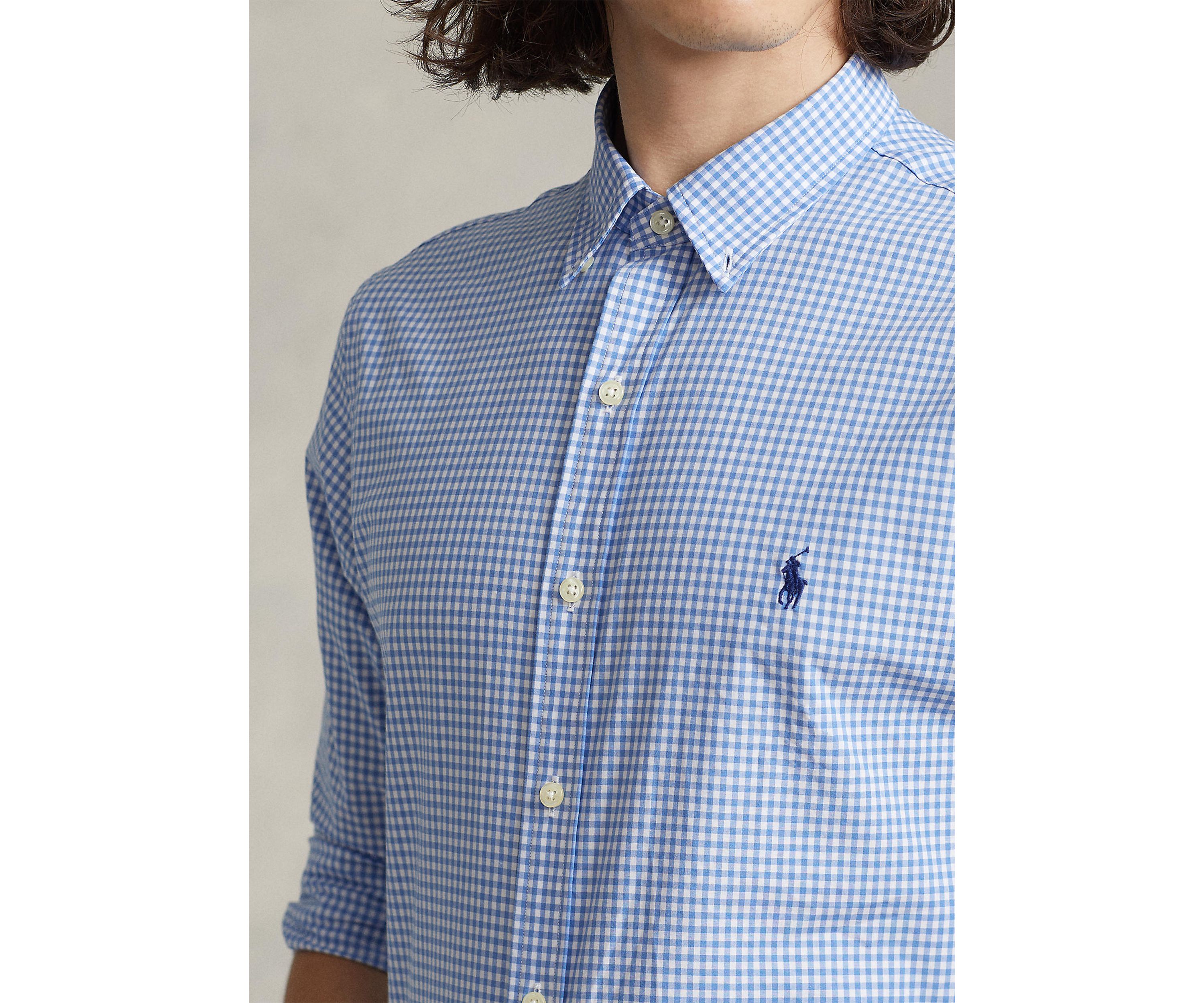 Slim Fit Checked Poplin Shirt	