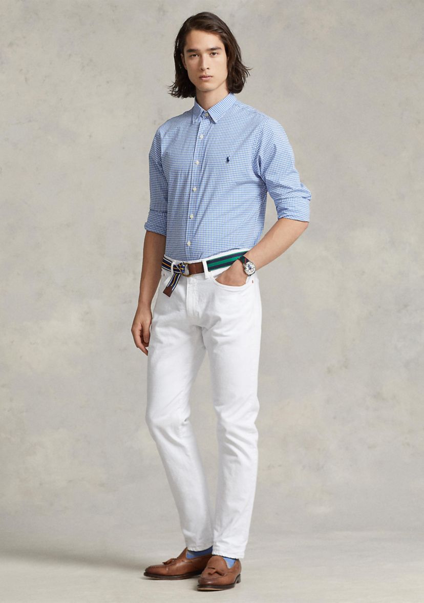 Slim Fit Checked Poplin Shirt	