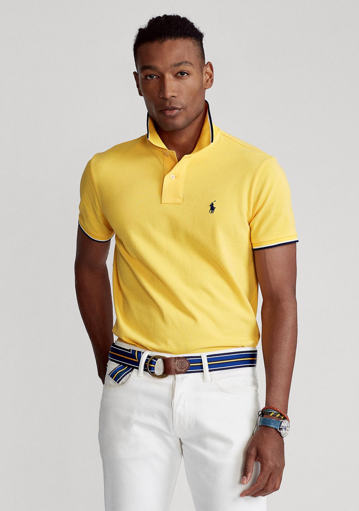 Classic Fit Mesh Polo Shirt