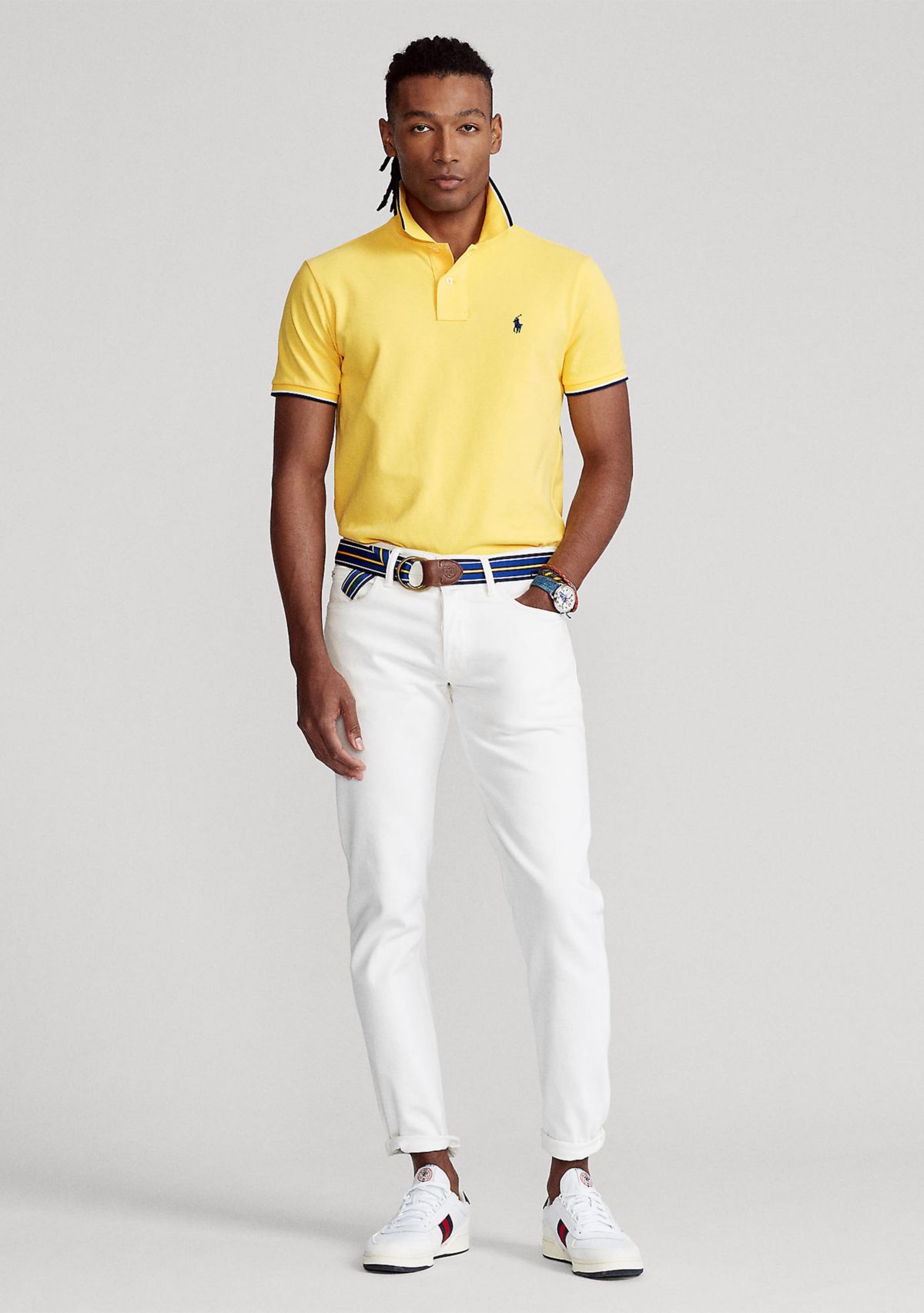 Classic Fit Mesh Polo Shirt
