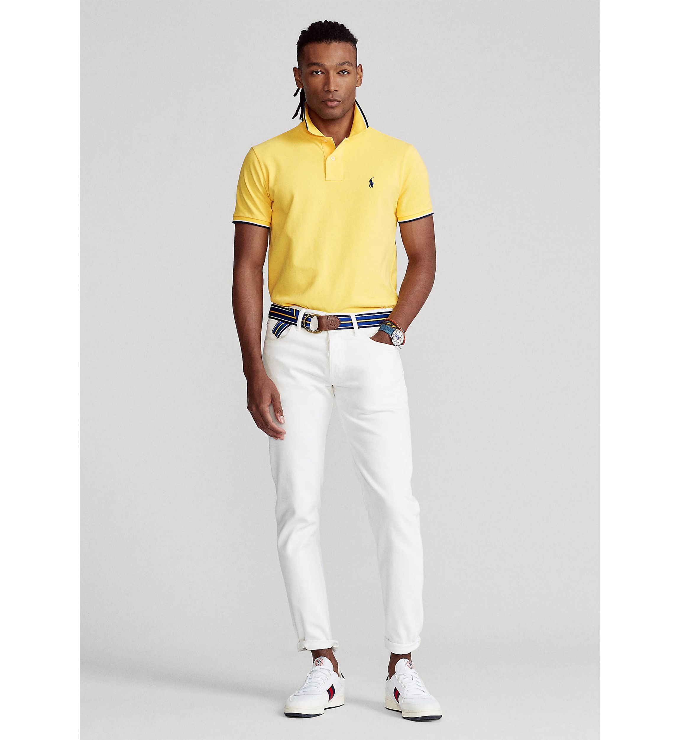 Classic Fit Mesh Polo Shirt