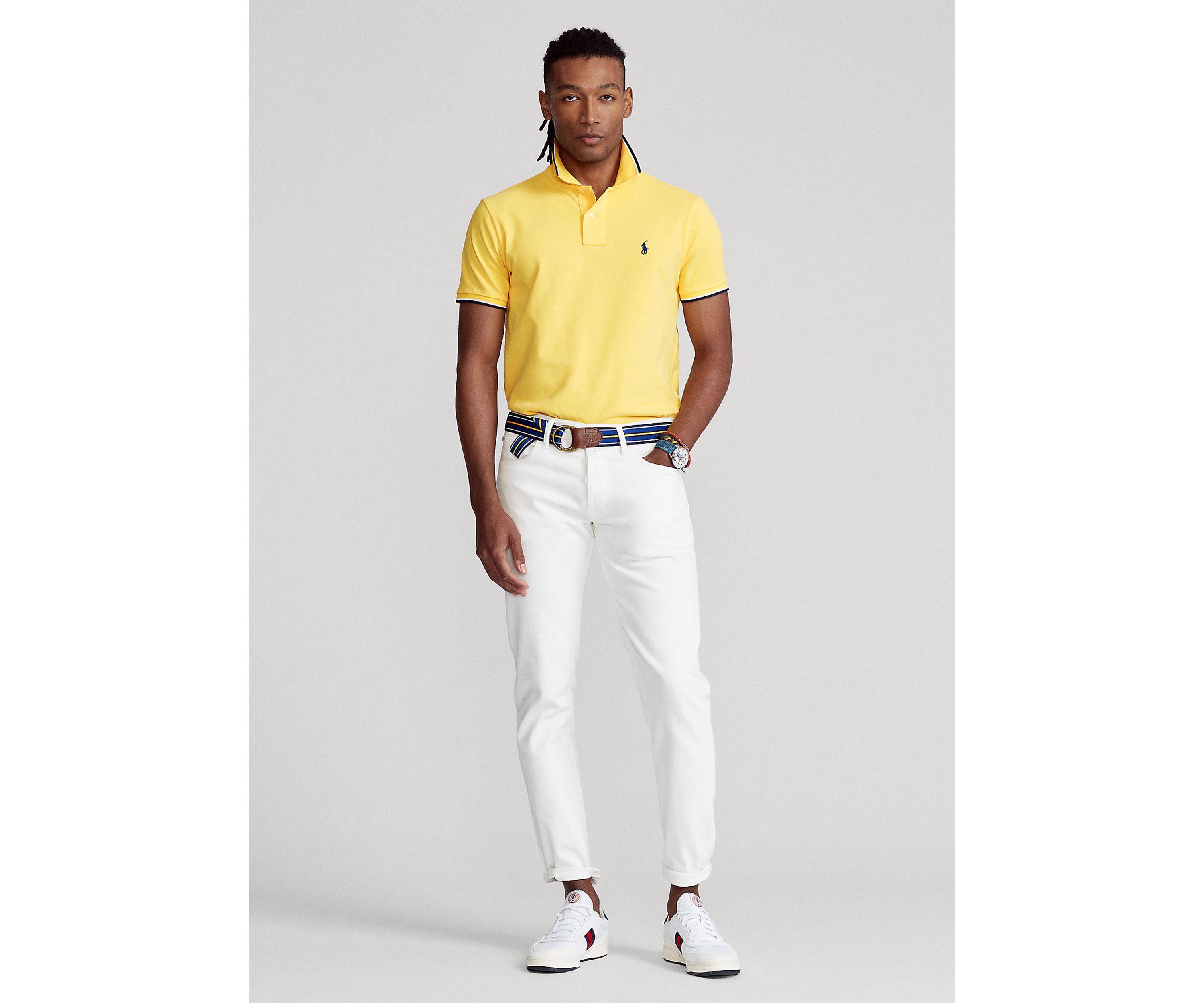 Classic Fit Mesh Polo Shirt