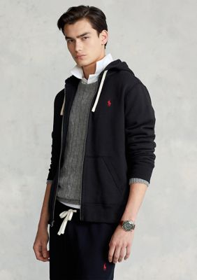 Polo Ralph Lauren Men's Full-Zip Fleece Hoodie, Black, 2XL