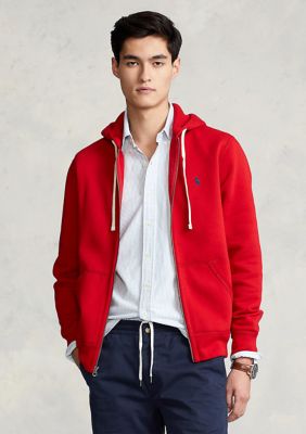 Polo Ralph Lauren Men's Full-Zip Fleece Hoodie, Red, 2XL