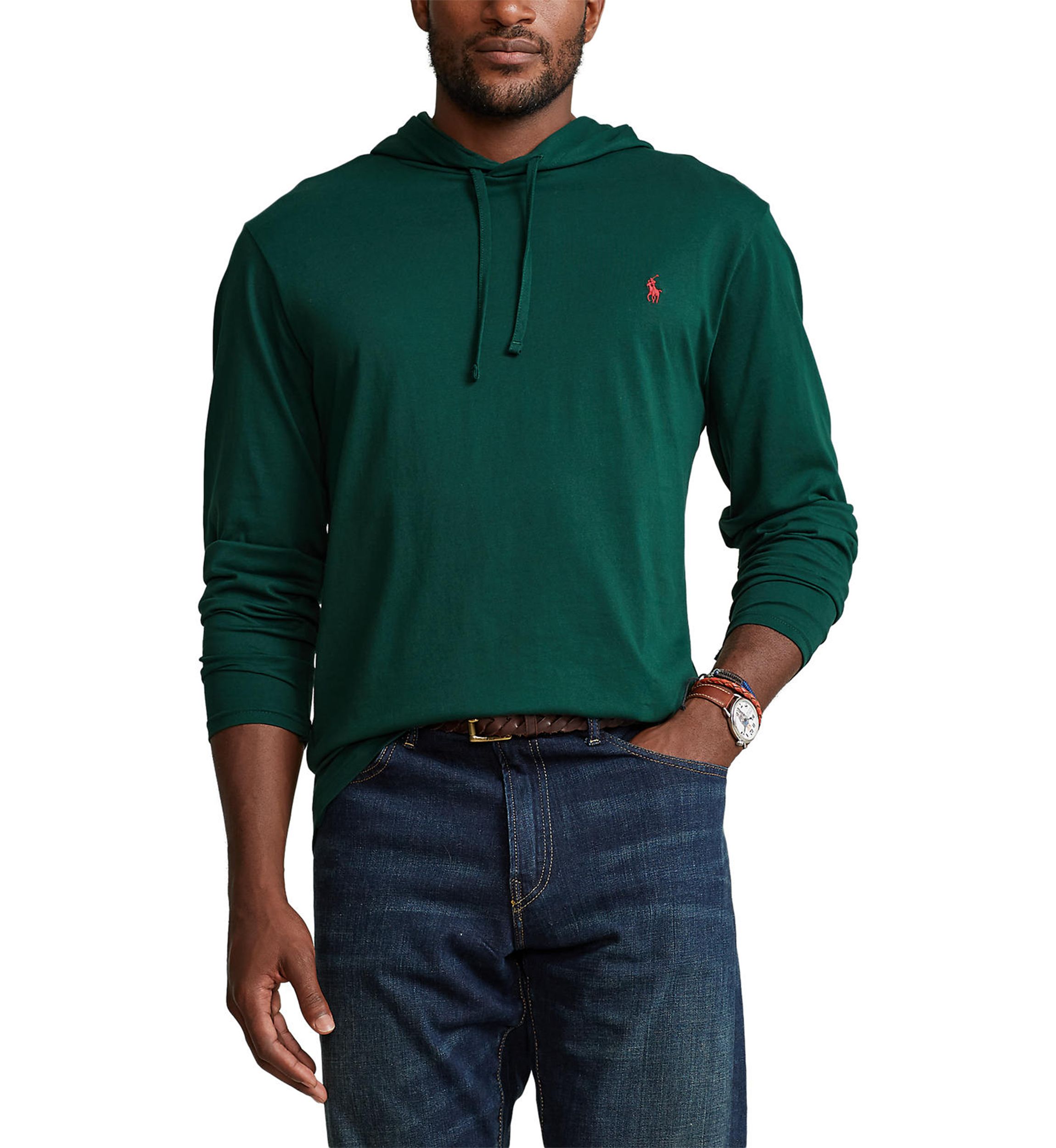 Big & Tall Jersey Hooded T-Shirt