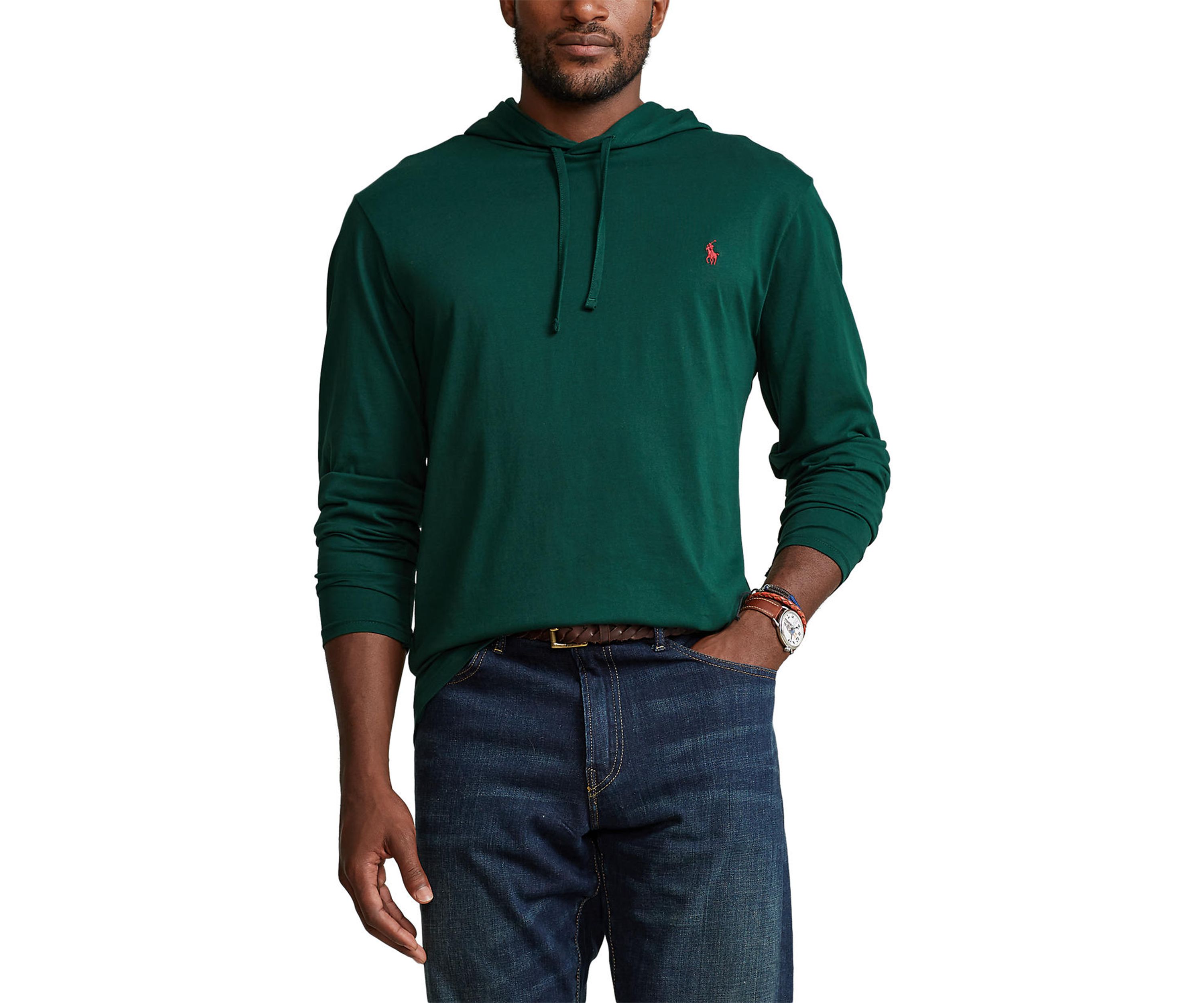 Big & Tall Jersey Hooded T-Shirt