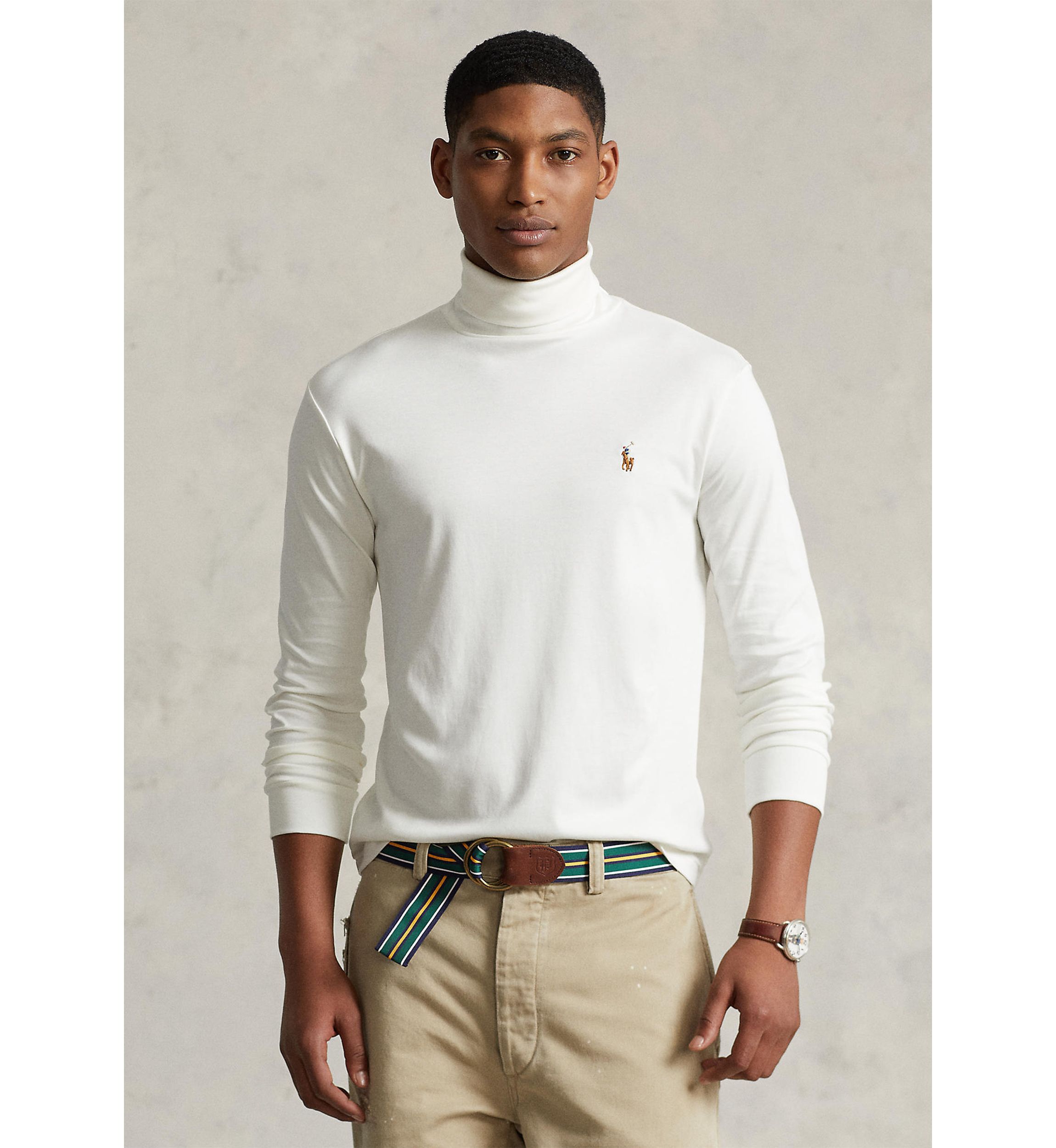 Cotton Interlock Turtleneck