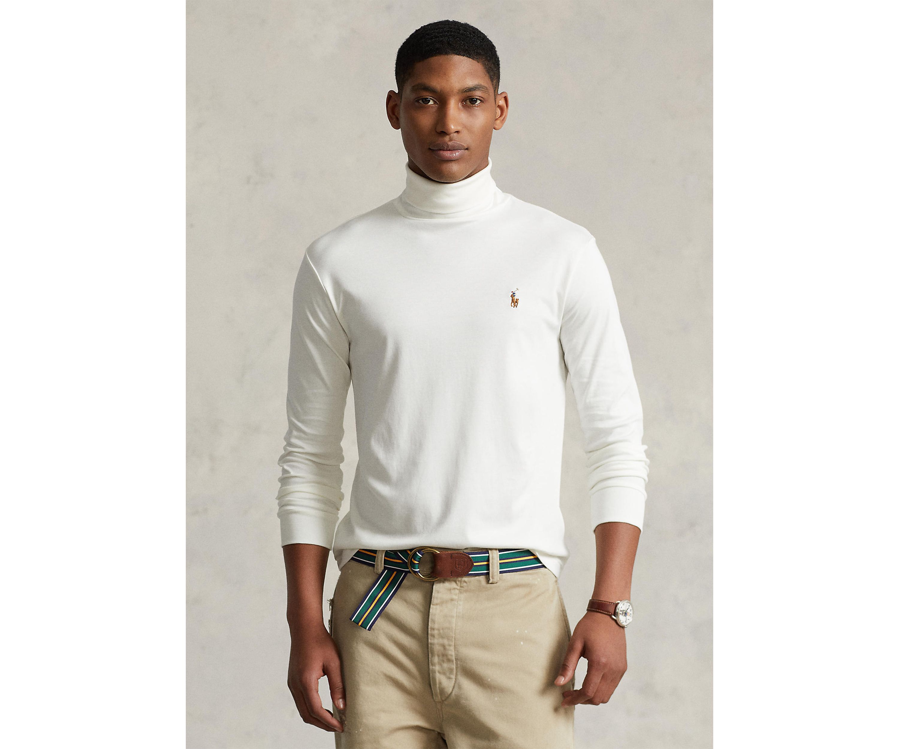 Cotton Interlock Turtleneck