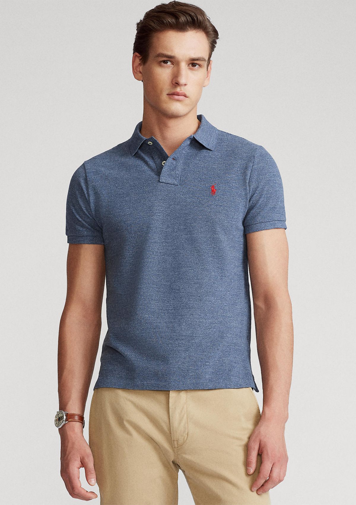 Custom Slim Fit Mesh Polo