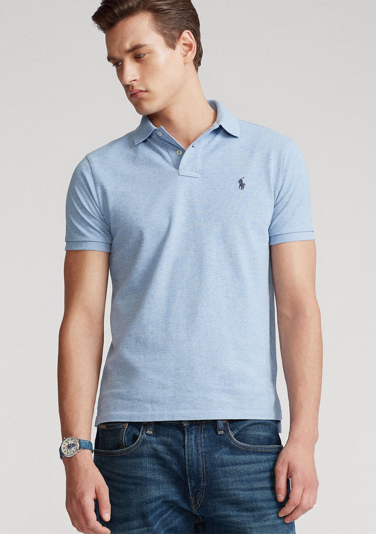 Custom Slim Fit Mesh Polo