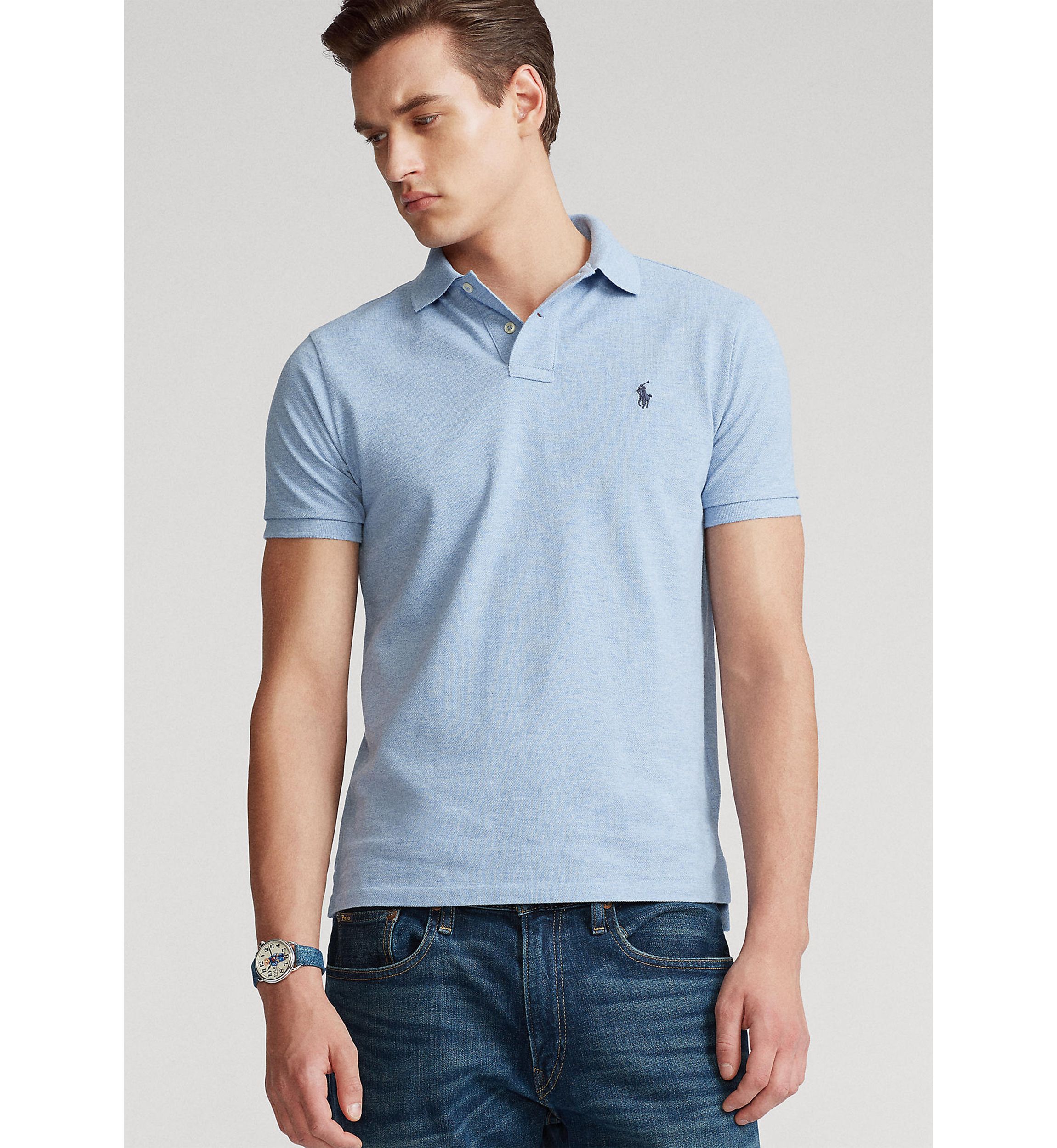 Custom Slim Fit Mesh Polo
