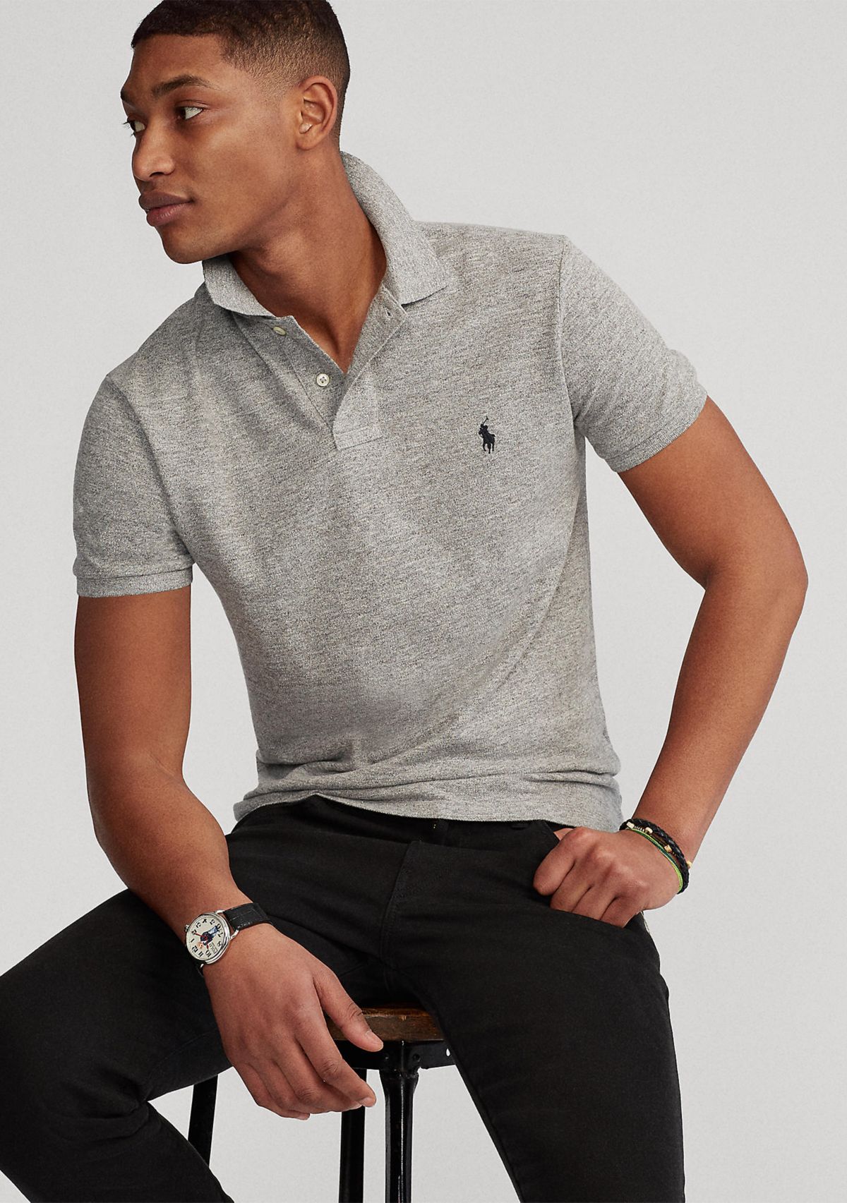 Custom Slim Fit Mesh Polo