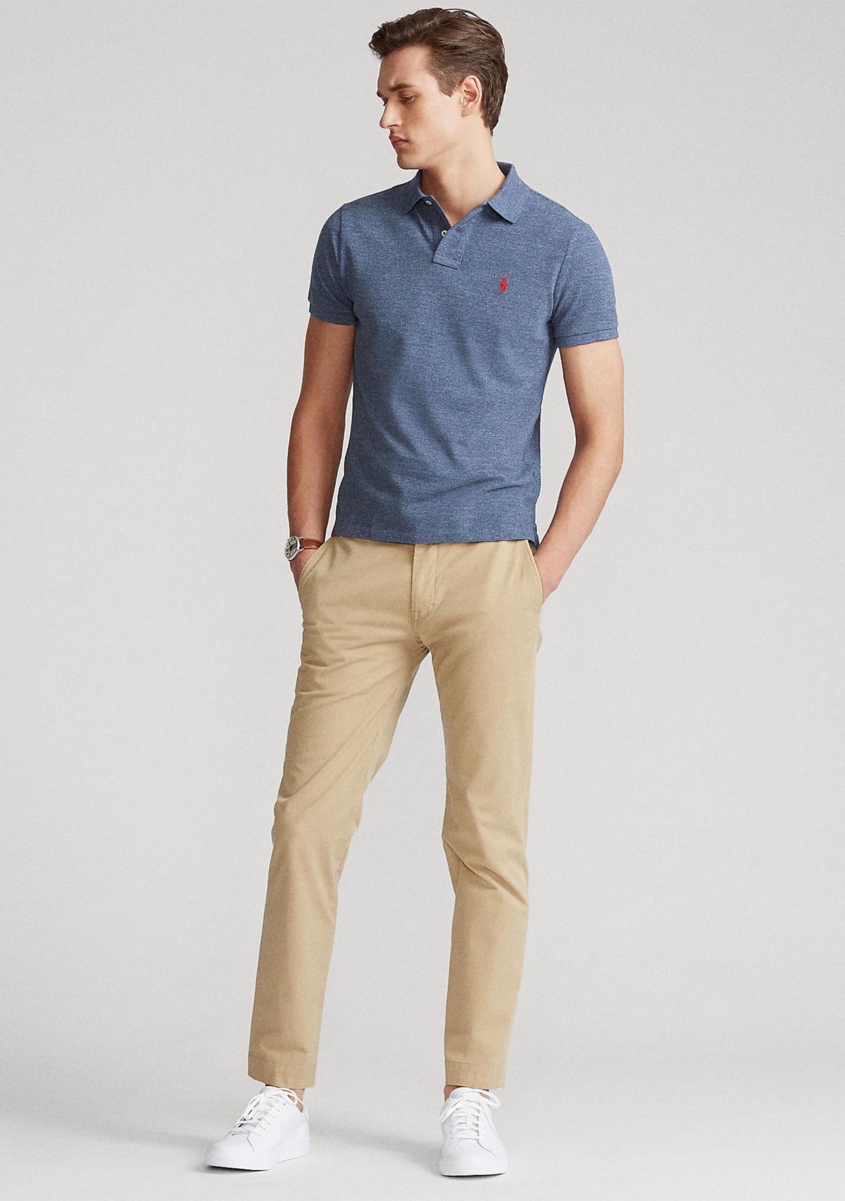 Custom Slim Fit Mesh Polo