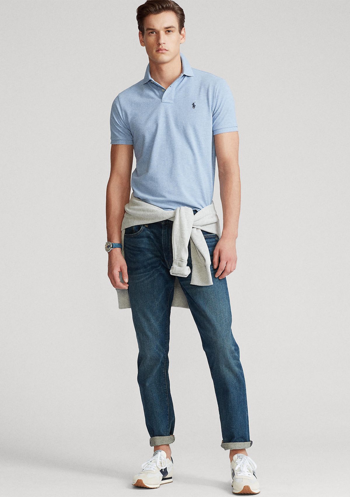 Custom Slim Fit Mesh Polo