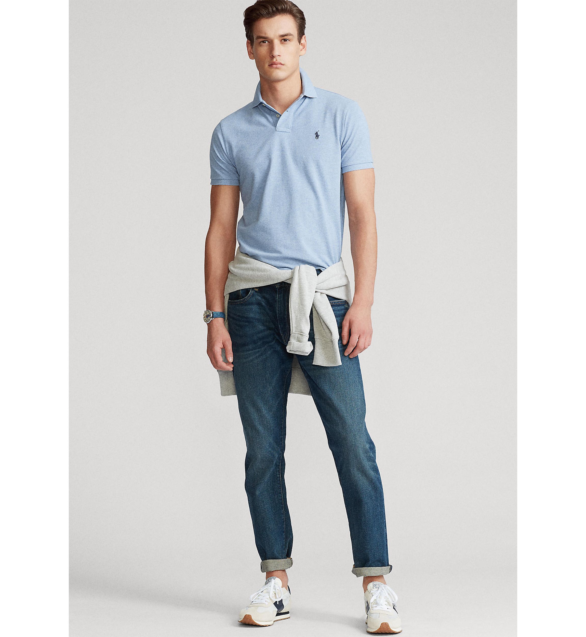 Custom Slim Fit Mesh Polo