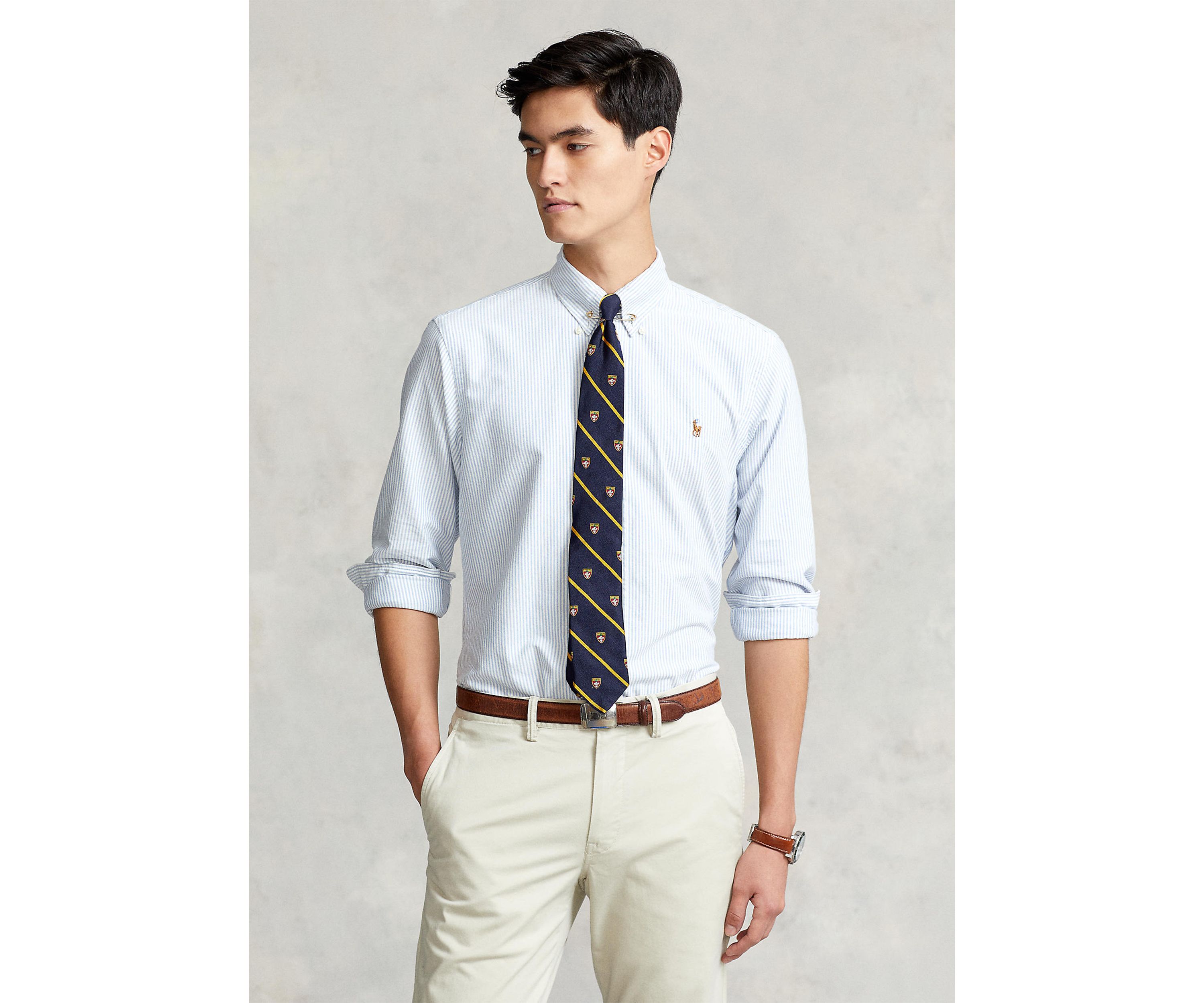 Classic Fit Striped Oxford Shirt