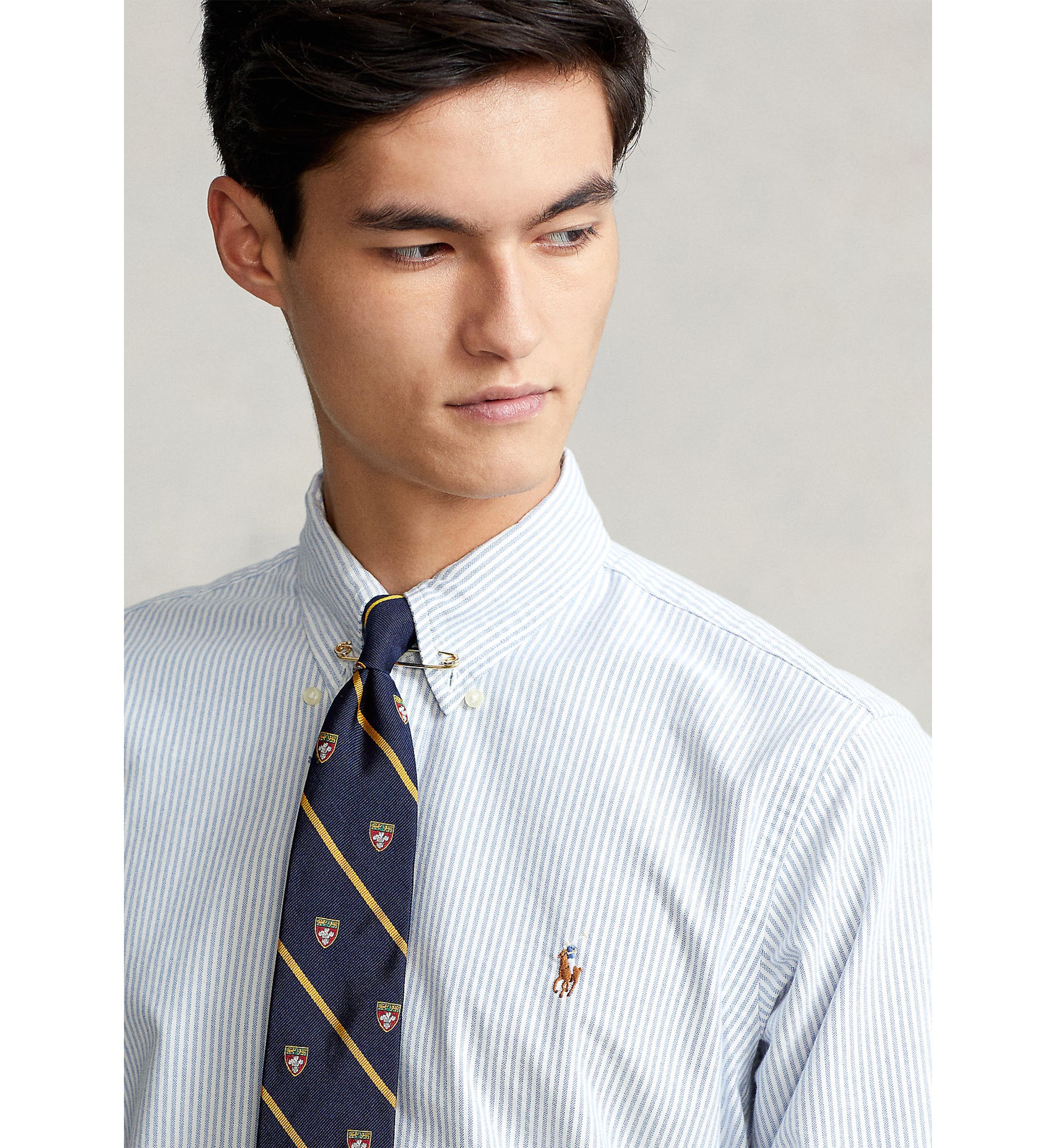 Classic Fit Striped Oxford Shirt