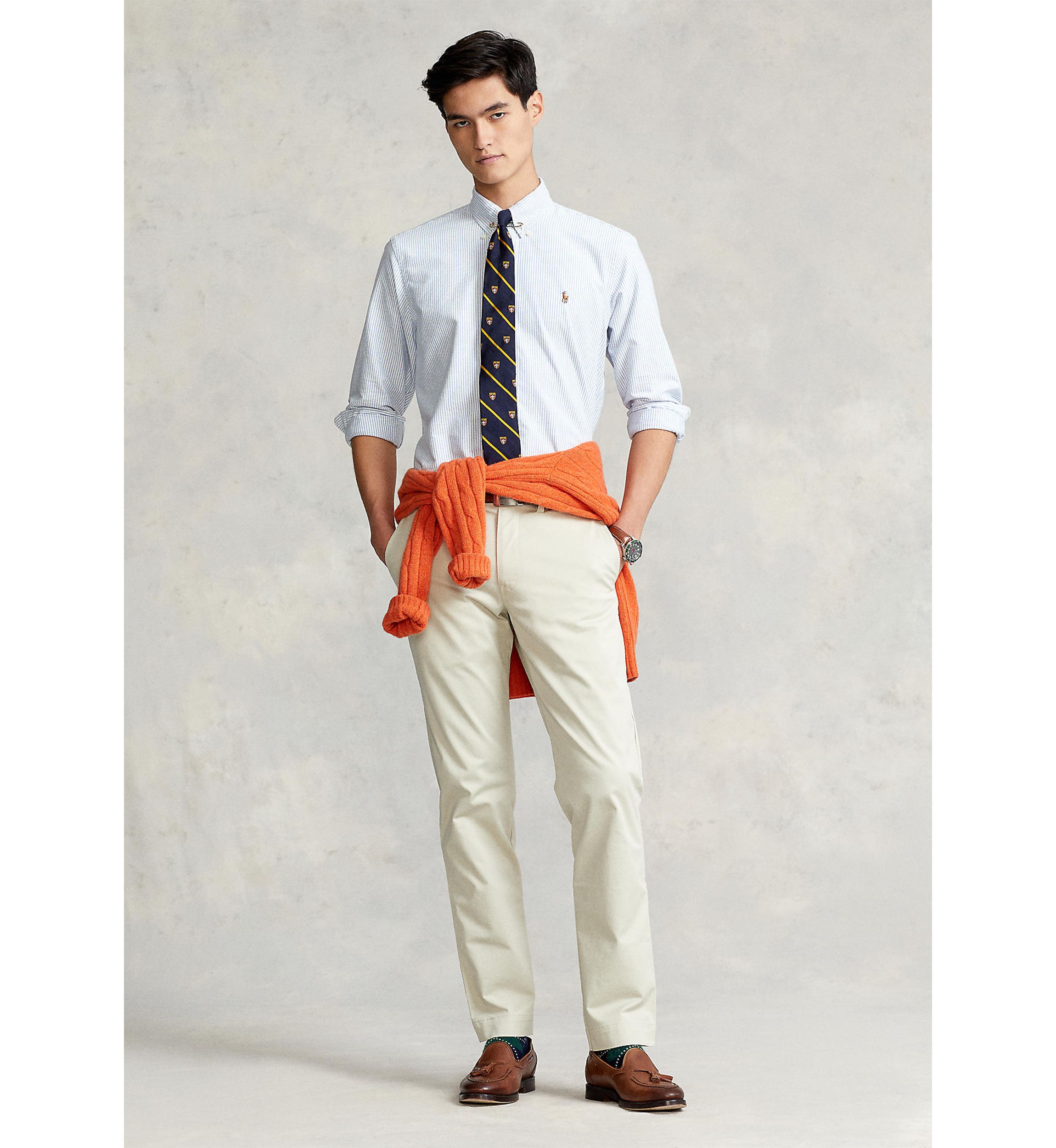 Classic Fit Striped Oxford Shirt