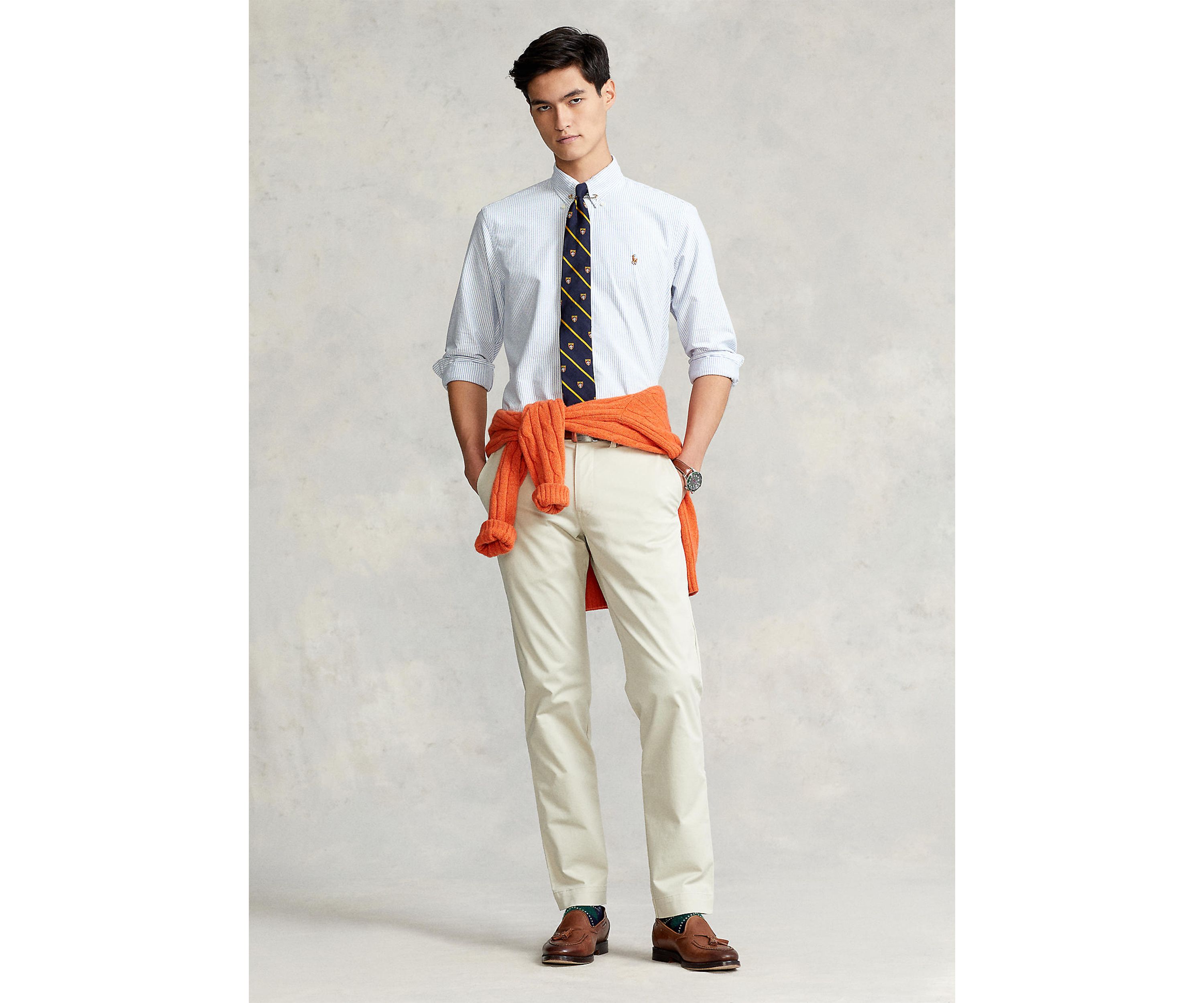 Classic Fit Striped Oxford Shirt