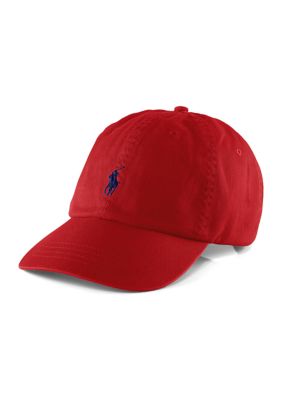 Polo Ralph Lauren Men's Cotton Chino Baseball Cap, Red