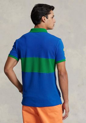 Old English Bb Color Block Polo - Blue/White 2XL