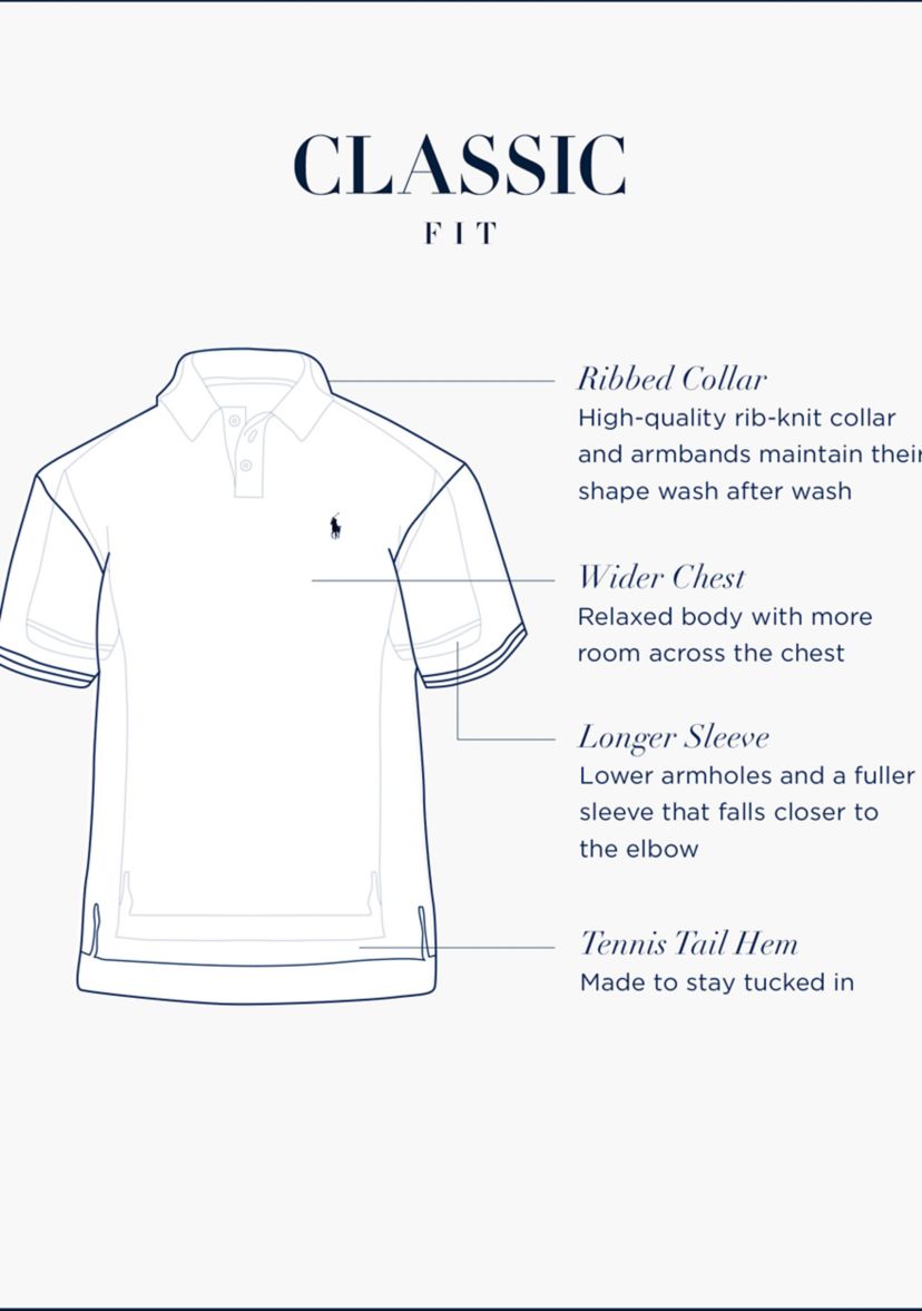 Classic Fit Big Pony Mesh Polo Shirt