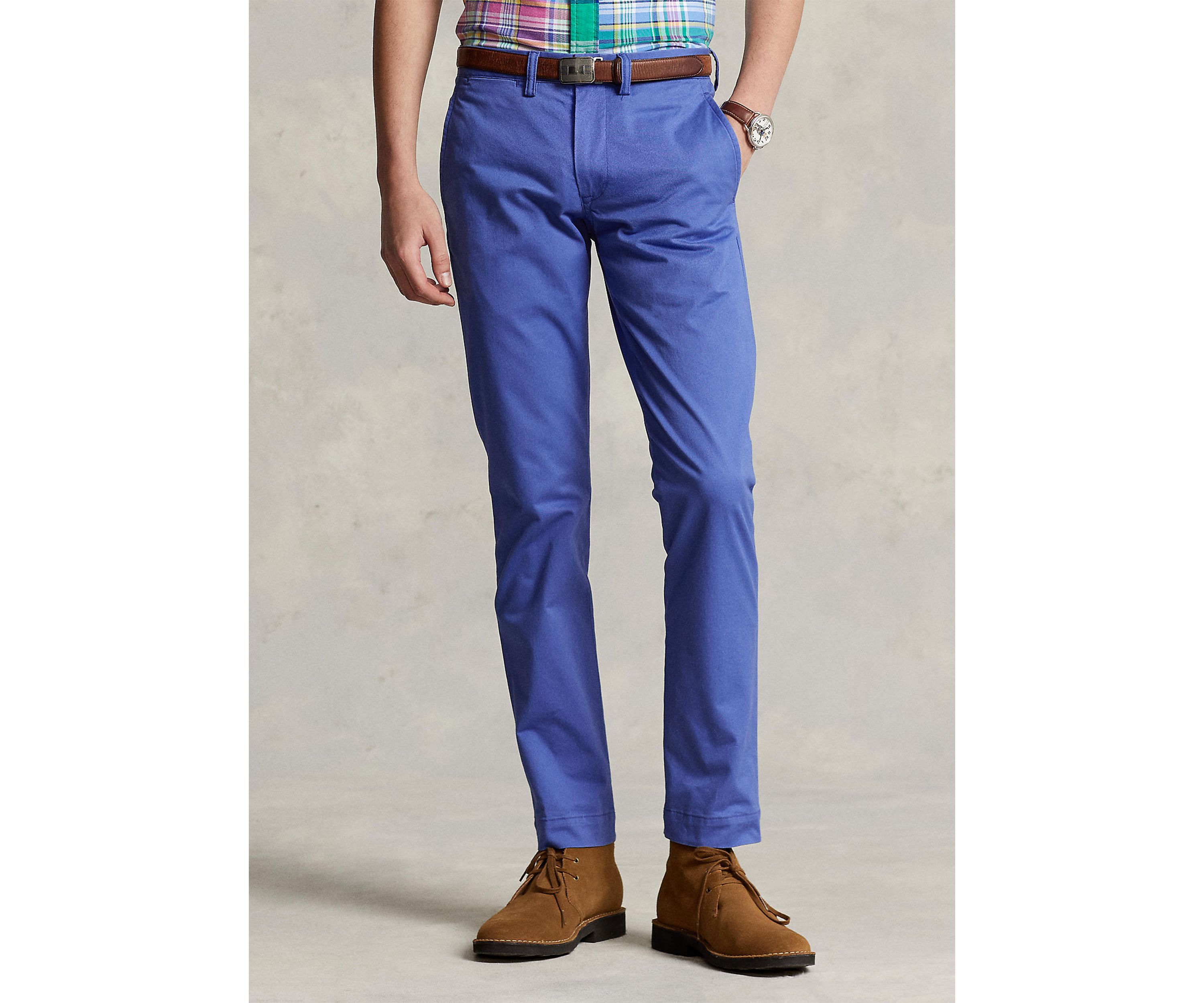 Washed Stretch Slim Fit Chino Pants