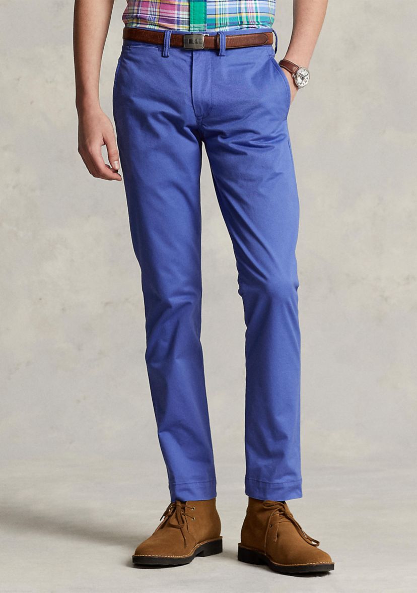 Washed Stretch Slim Fit Chino Pants