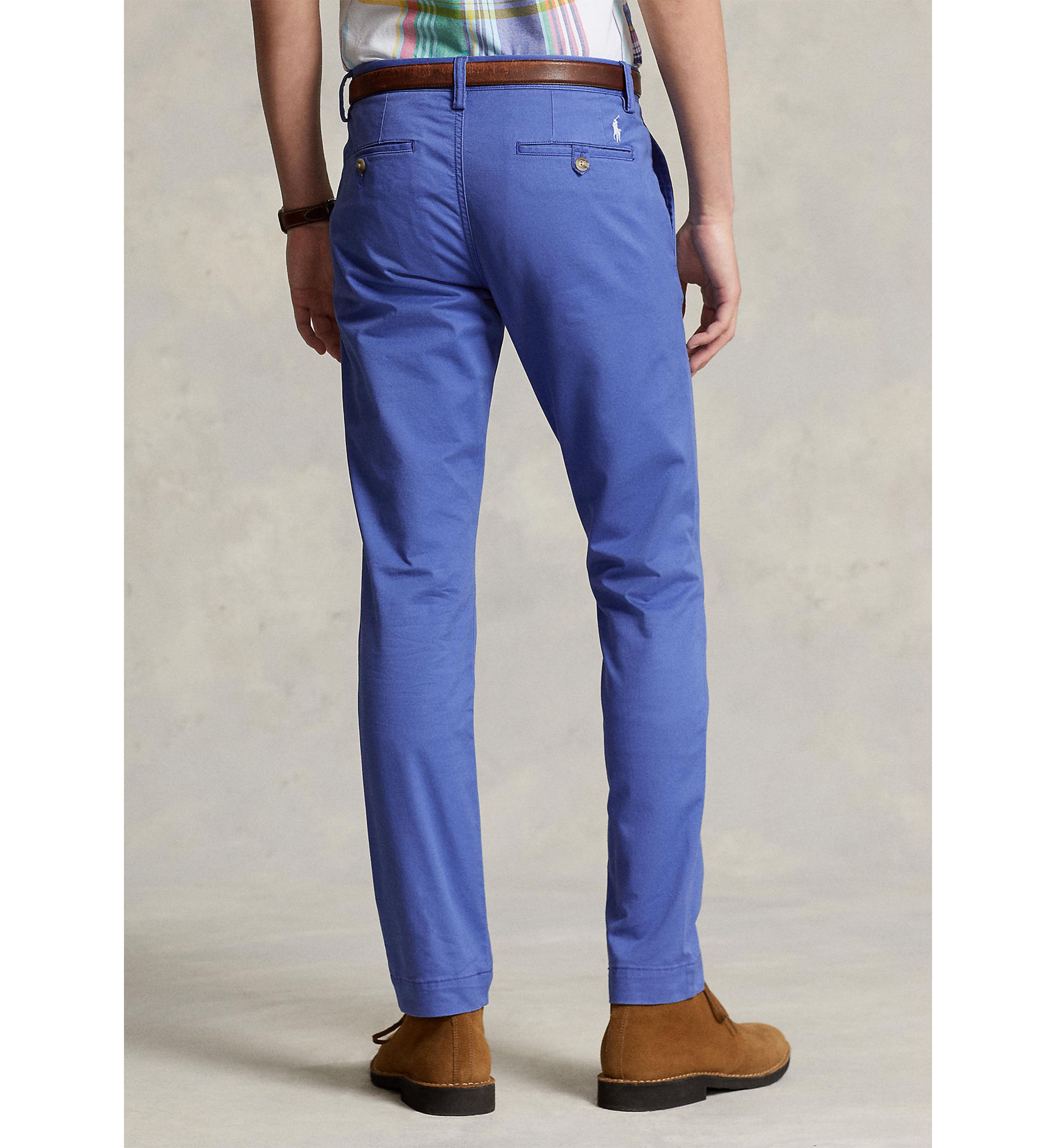 Washed Stretch Slim Fit Chino Pants