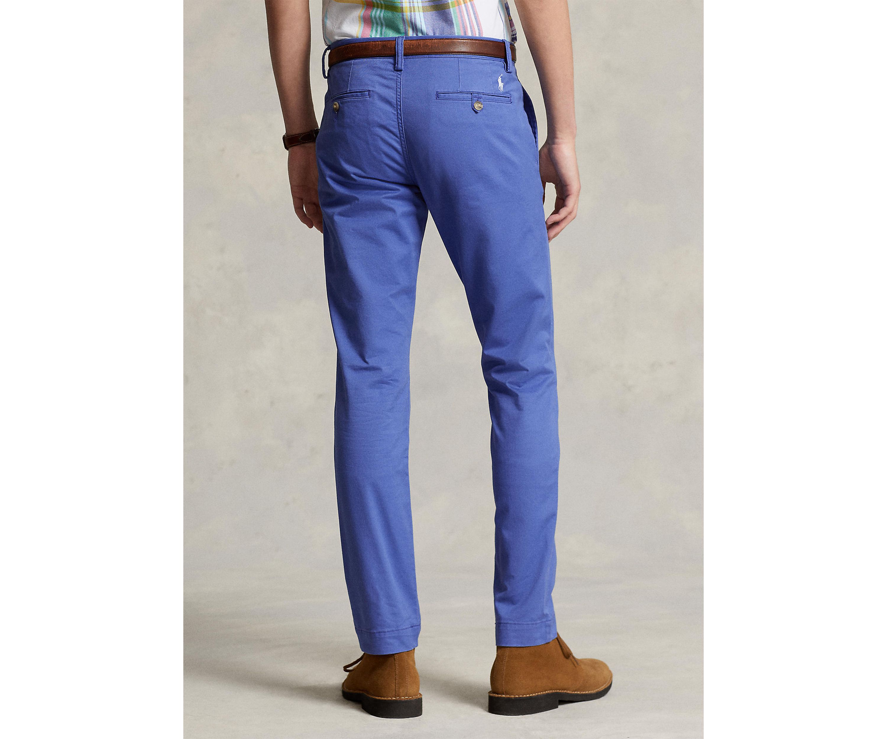 Washed Stretch Slim Fit Chino Pants