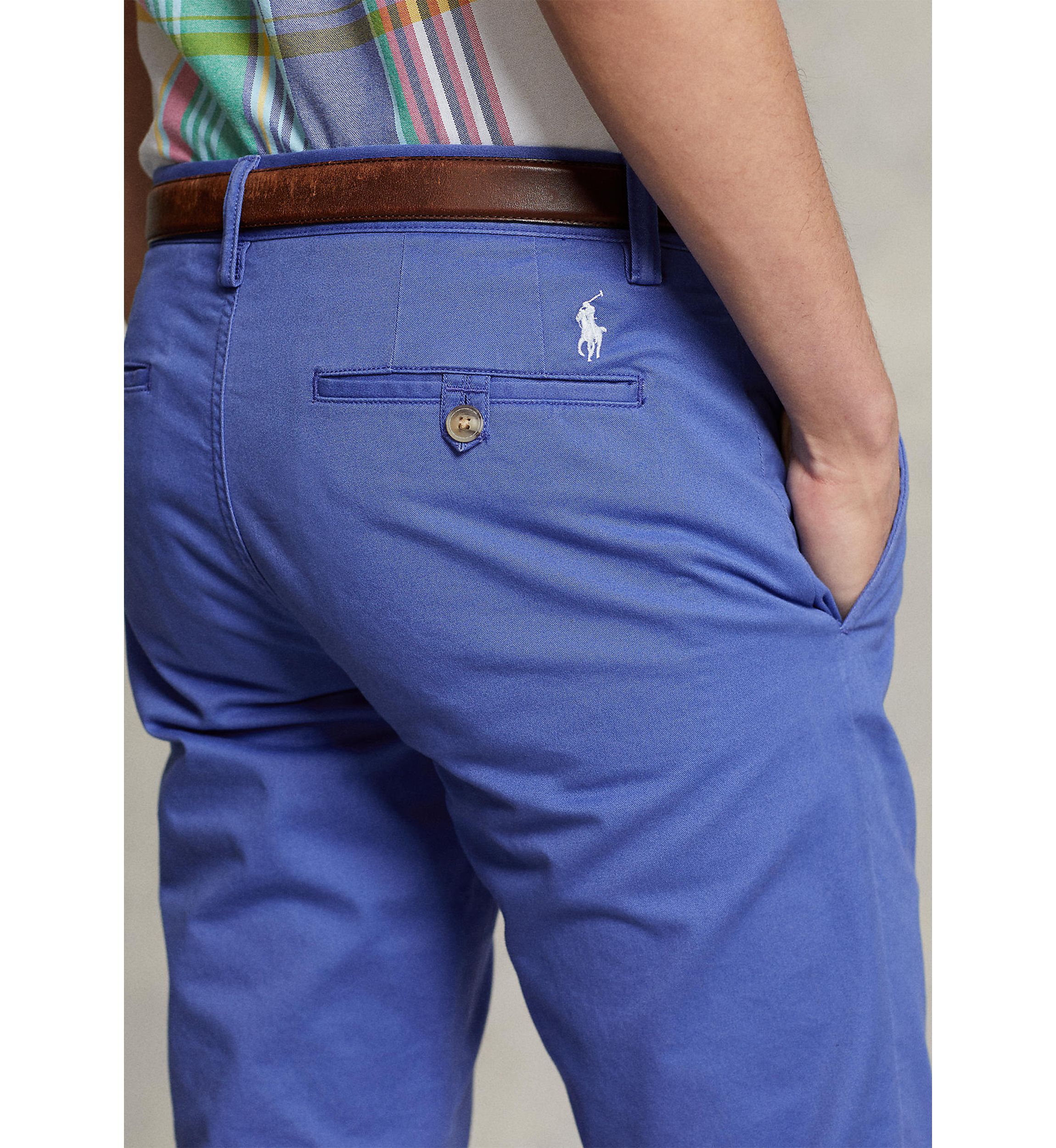 Washed Stretch Slim Fit Chino Pants