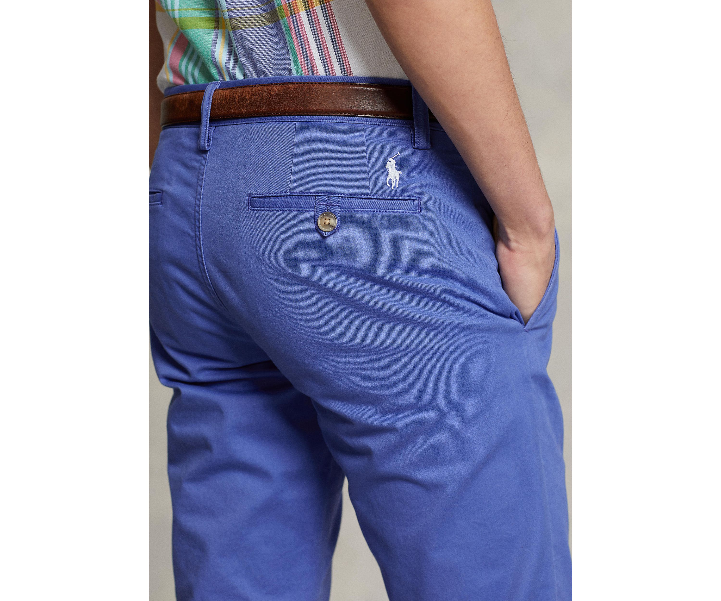 Washed Stretch Slim Fit Chino Pants