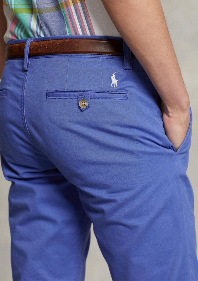 Washed Stretch Slim Fit Chino Pants