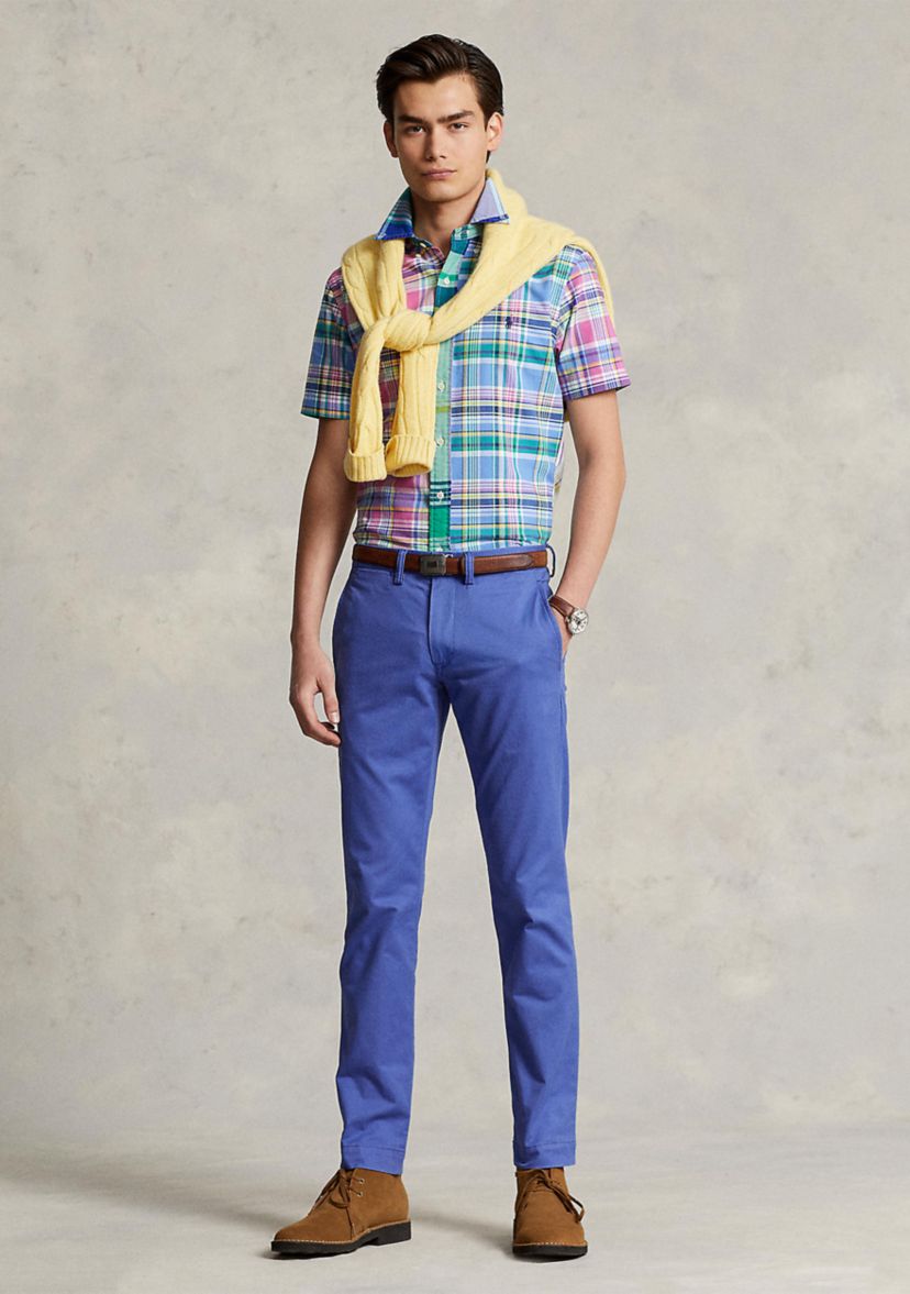 Washed Stretch Slim Fit Chino Pants