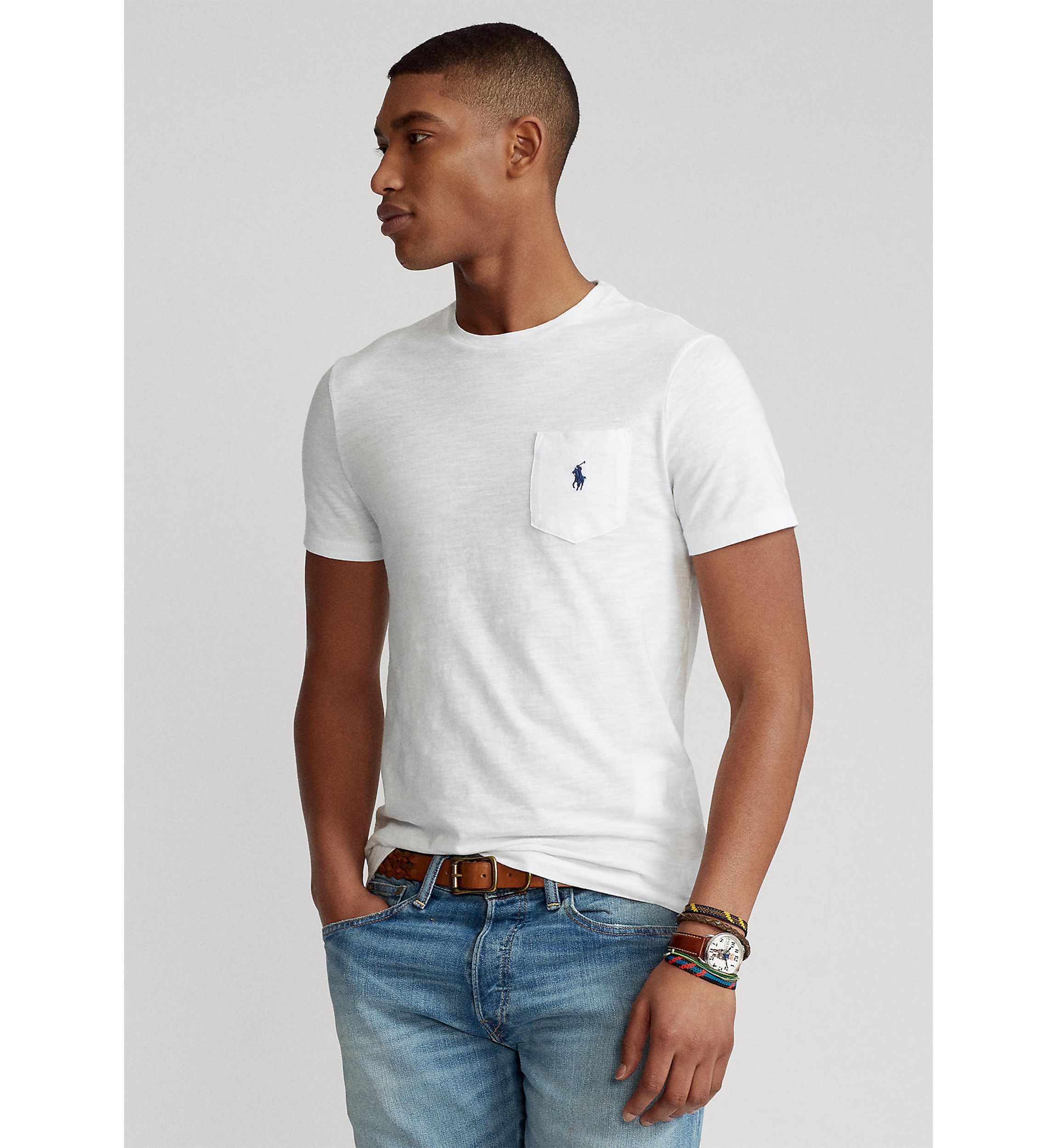 Custom Slim Fit Jersey Pocket T-Shirt