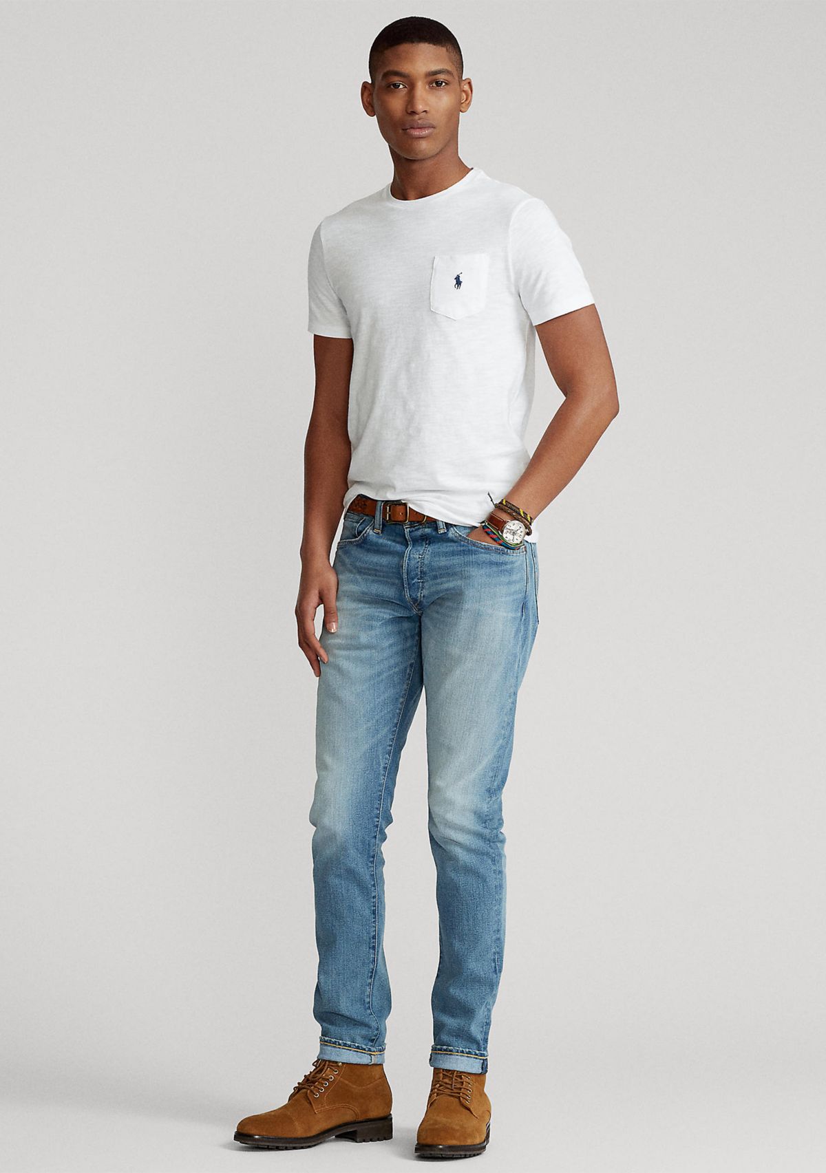 Custom Slim Fit Jersey Pocket T-Shirt